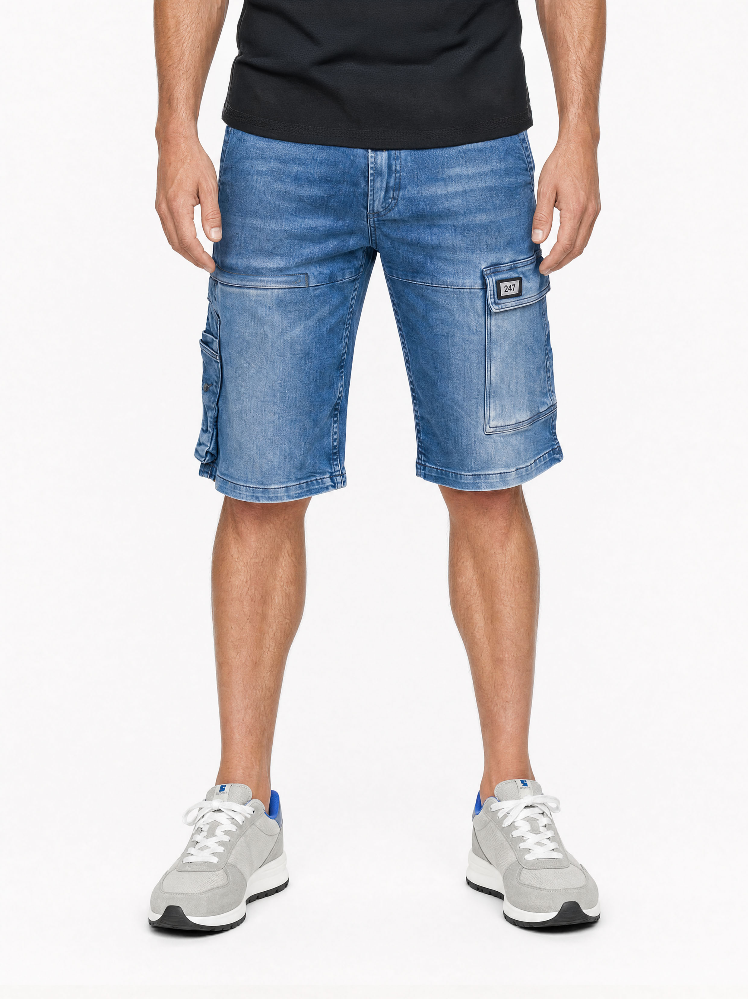 247Jeans Jaguar Short Workwear W87 Medium Blue Denim Used