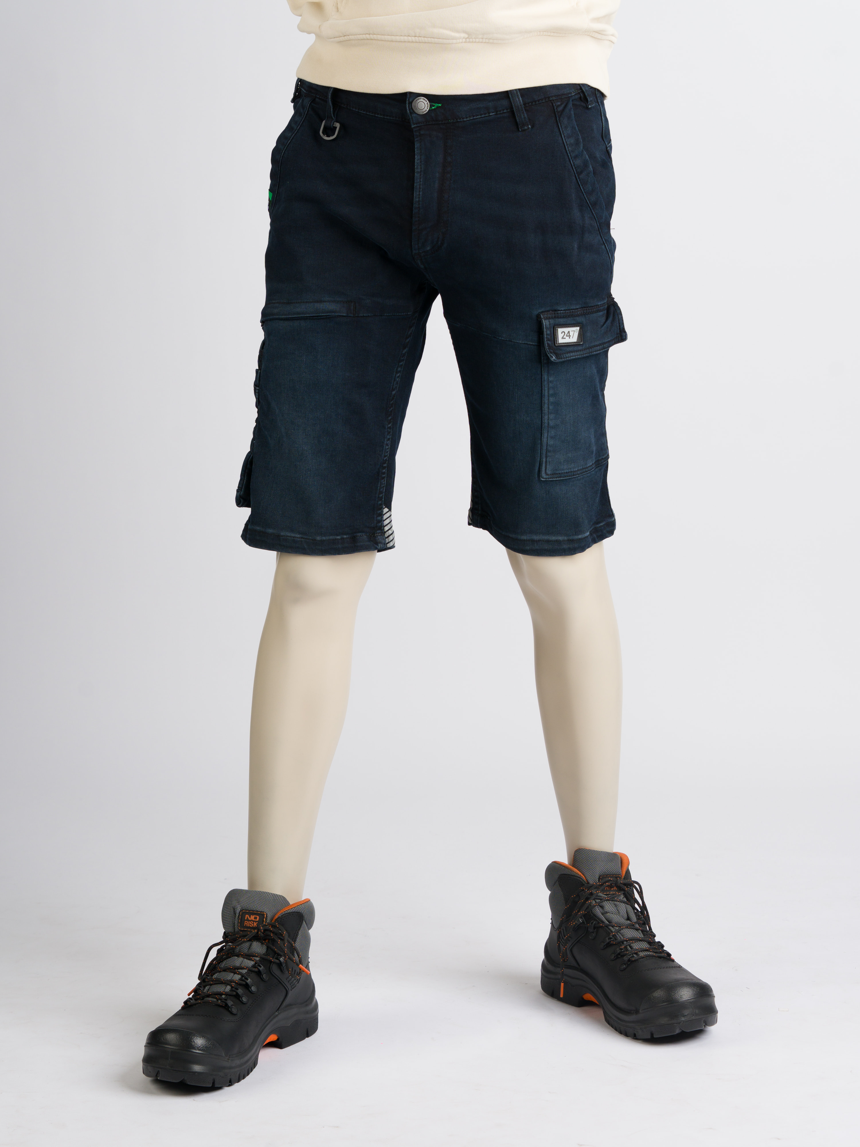 247Jeans Jaguar Short Workwear W86 Blue Black Denim