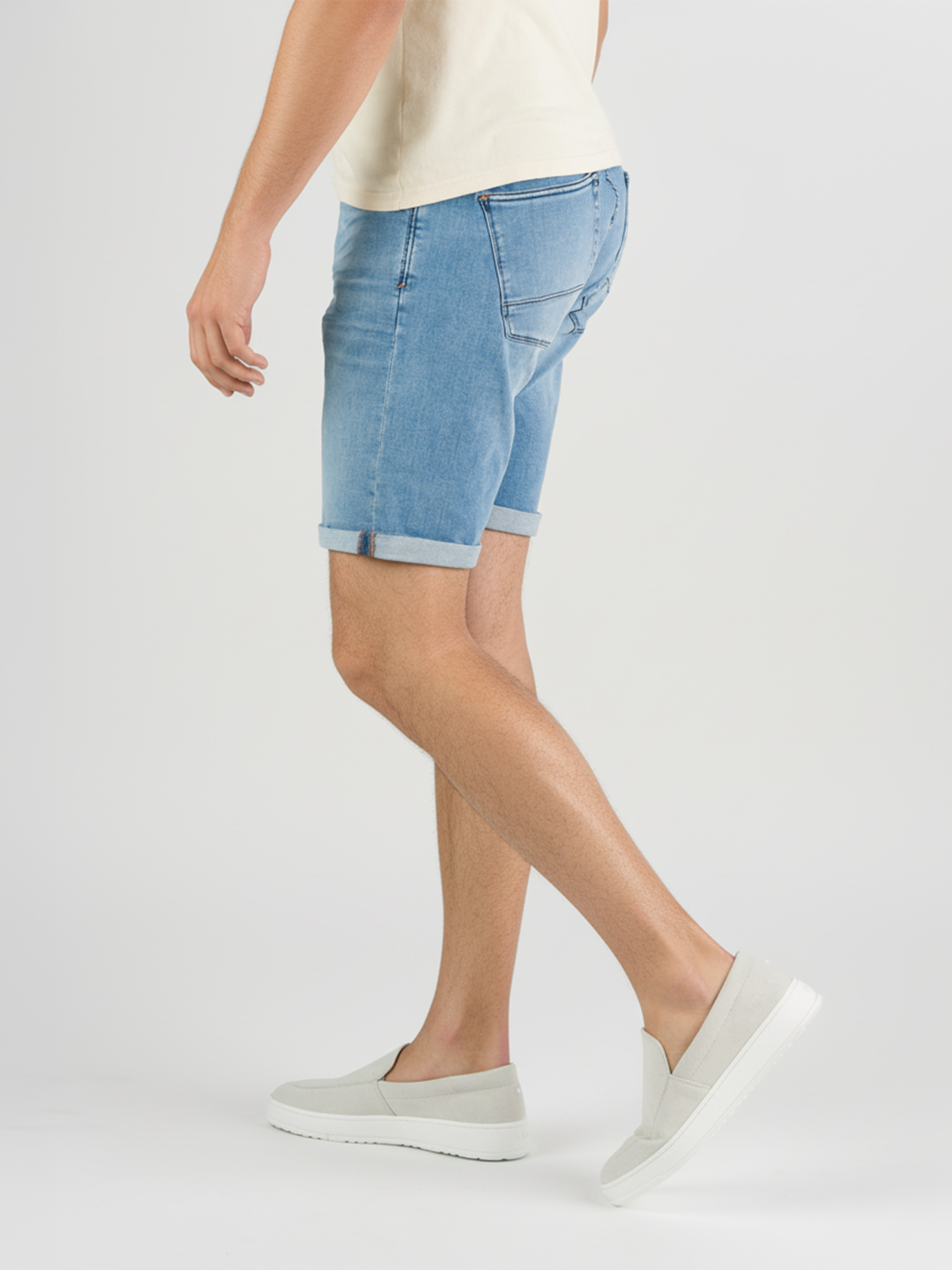 247Jeans Palm Slim Short SH06 Bleached Denim Used