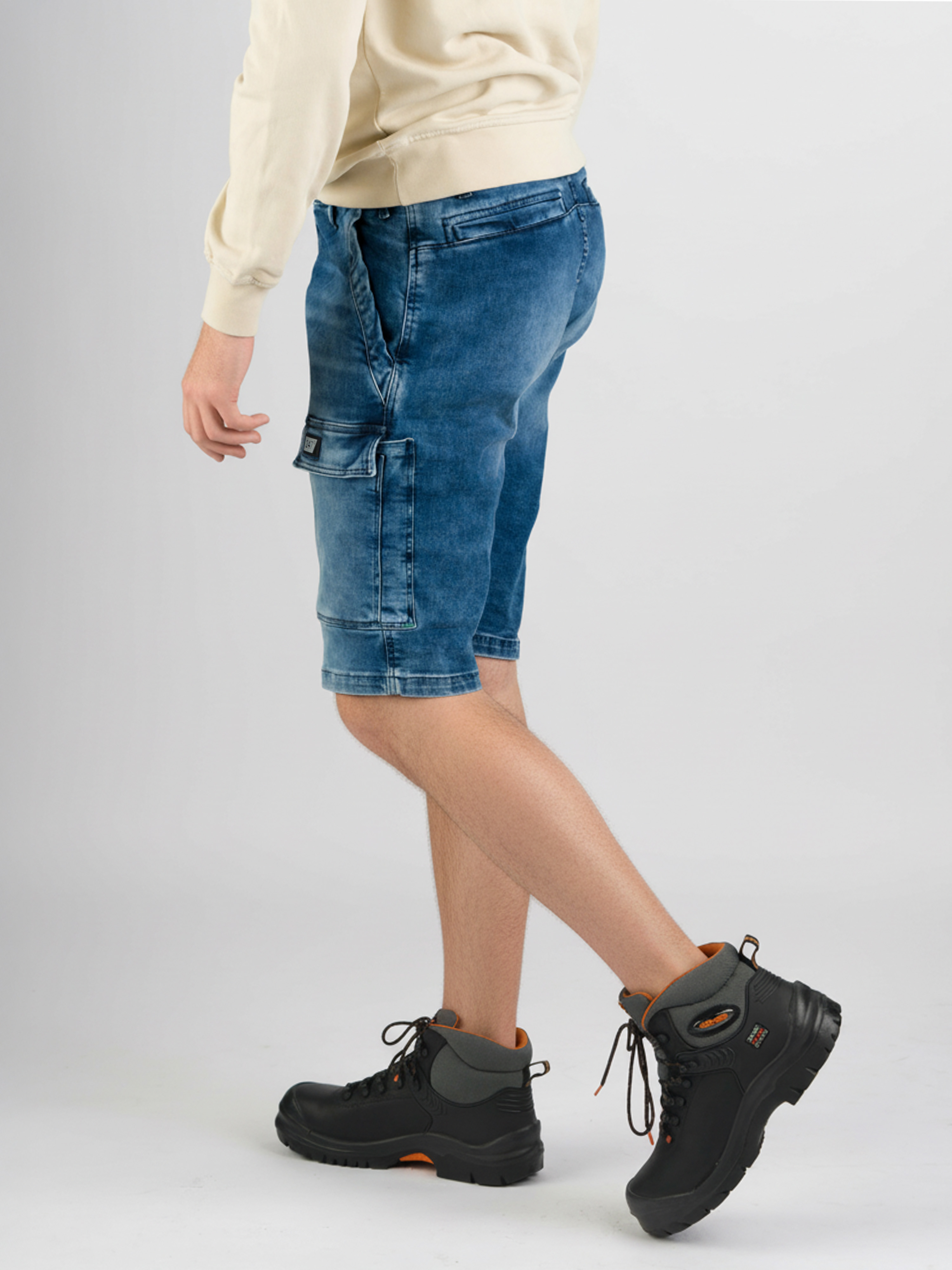 247Jeans Jaguar Short Workwear W87 Medium Blue Denim Used