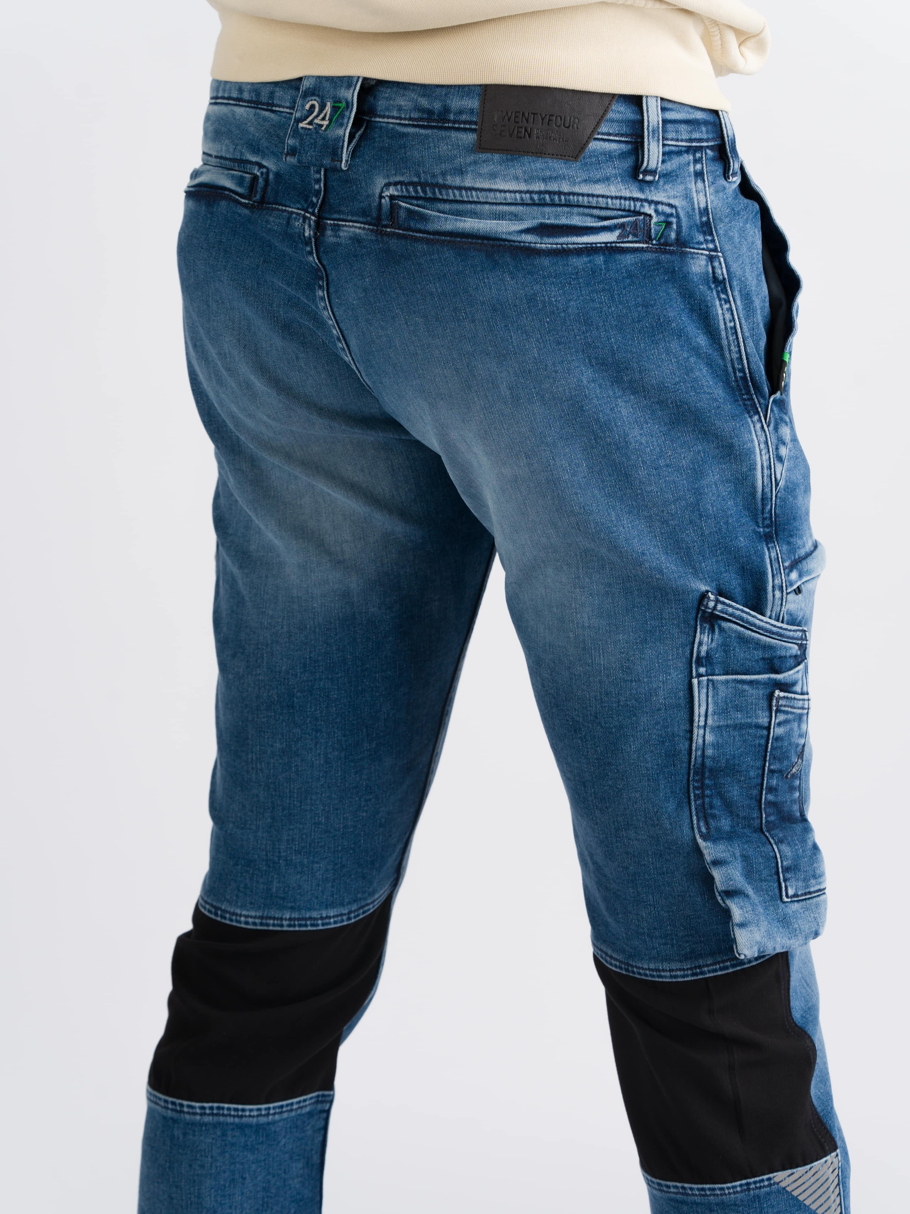 247Jeans Jaguar Workwear W57 Medium Blue Denim Used