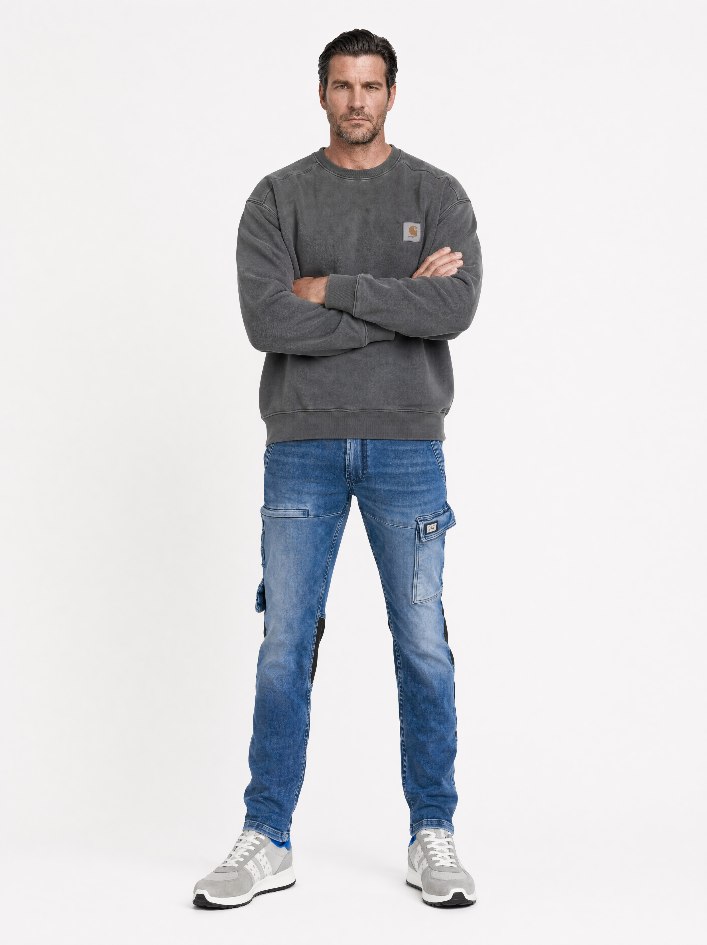 247Jeans Jaguar Workwear W57 Medium Blue Denim Used