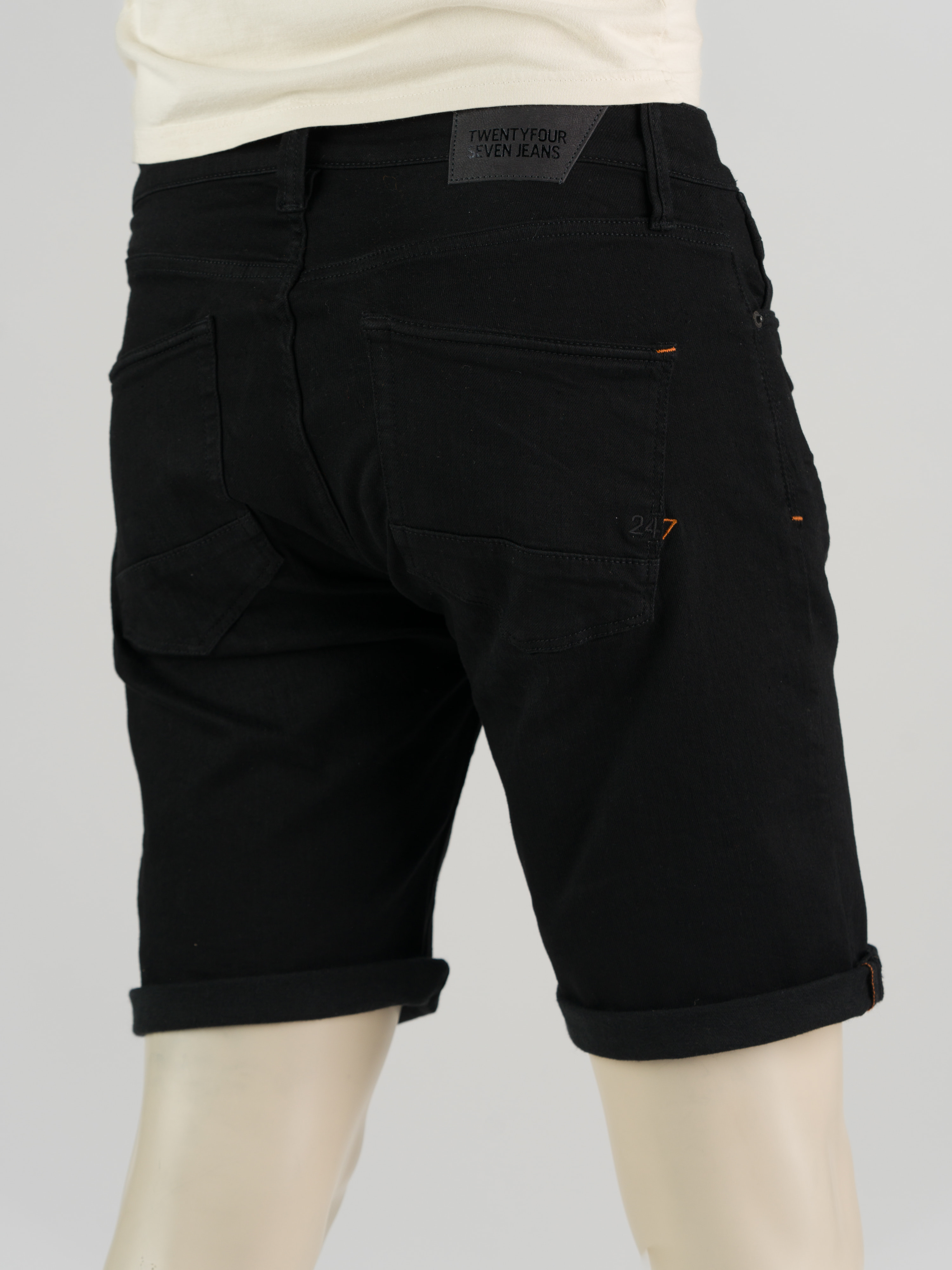 247Jeans Palm Slim Short SH01 Black Denim Used