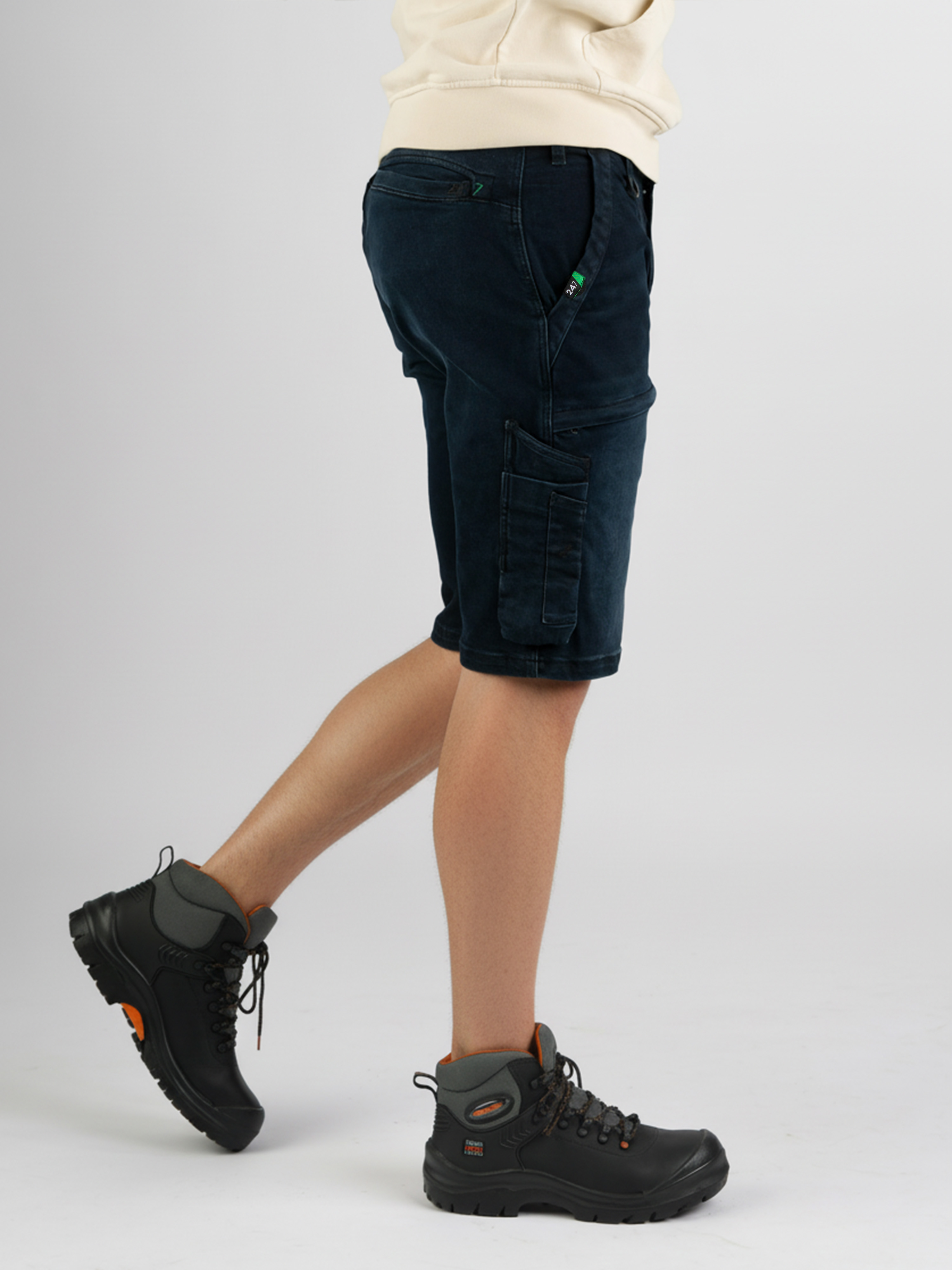 247Jeans Jaguar Short Workwear W86 Blue Black Denim