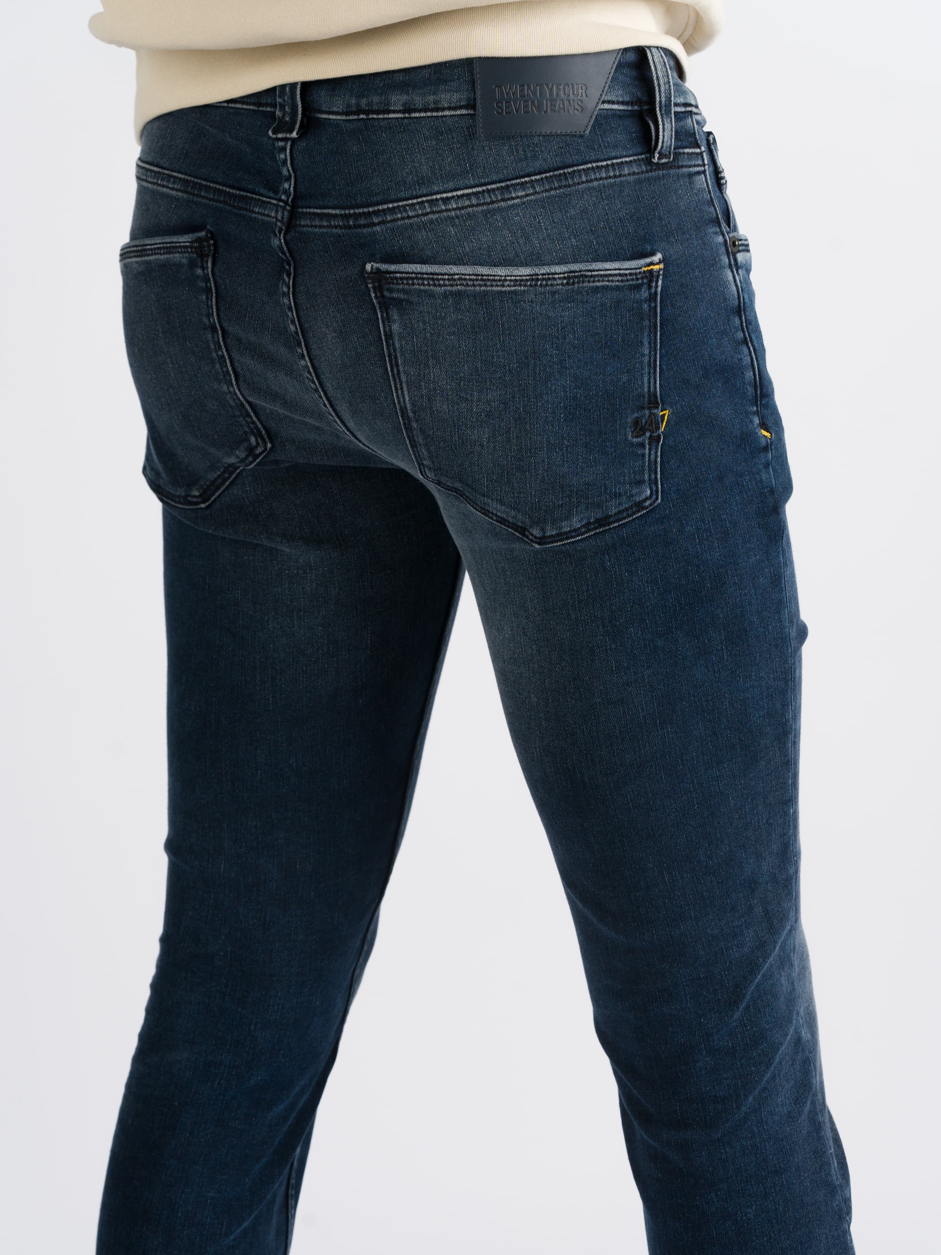 247Jeans Palm Skinny  SK71 Blue Black Denim Used