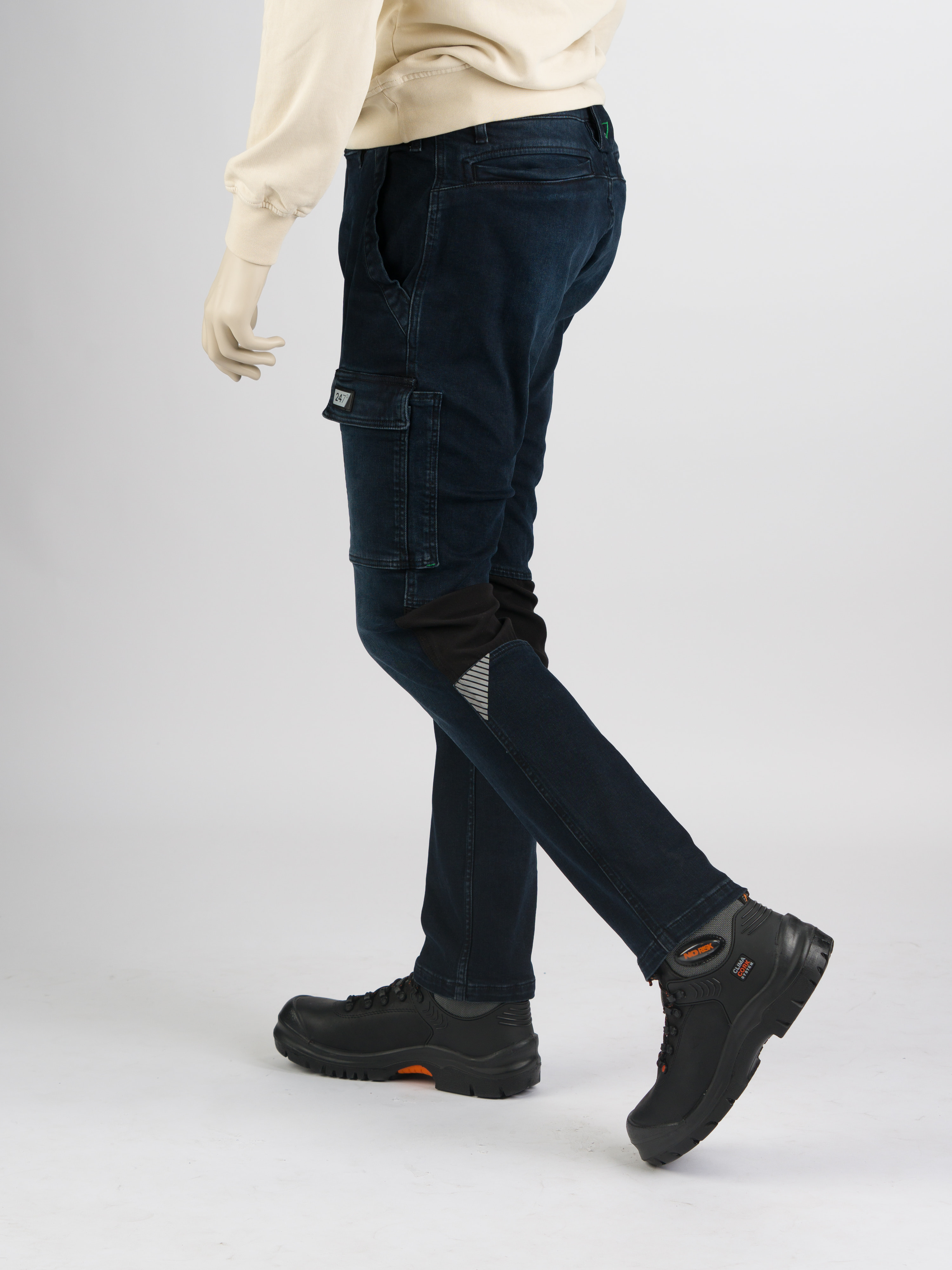 247Jeans Jaguar Workwear W56 Blue Black Denim