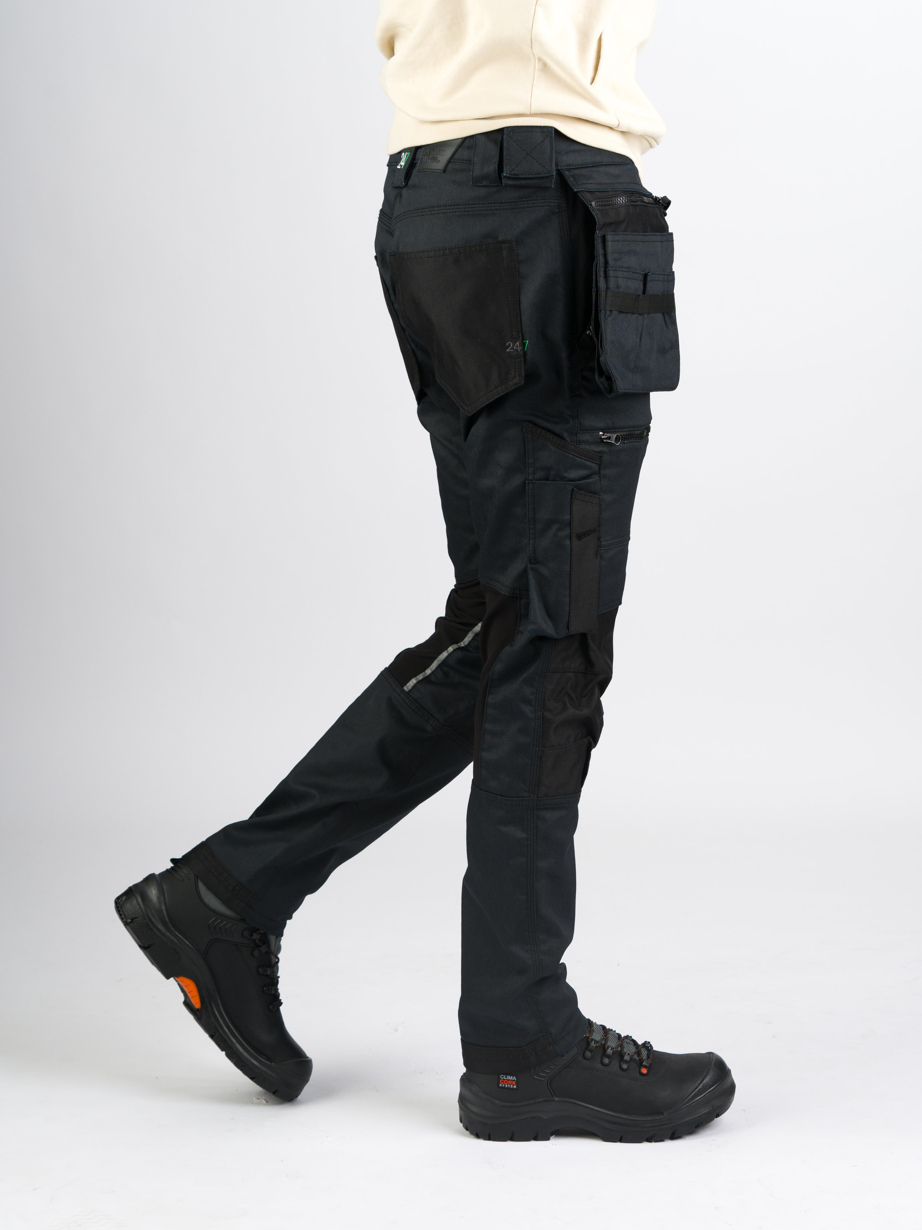 247Jeans Bull Workwear W41 Dark Blue Denim Coated