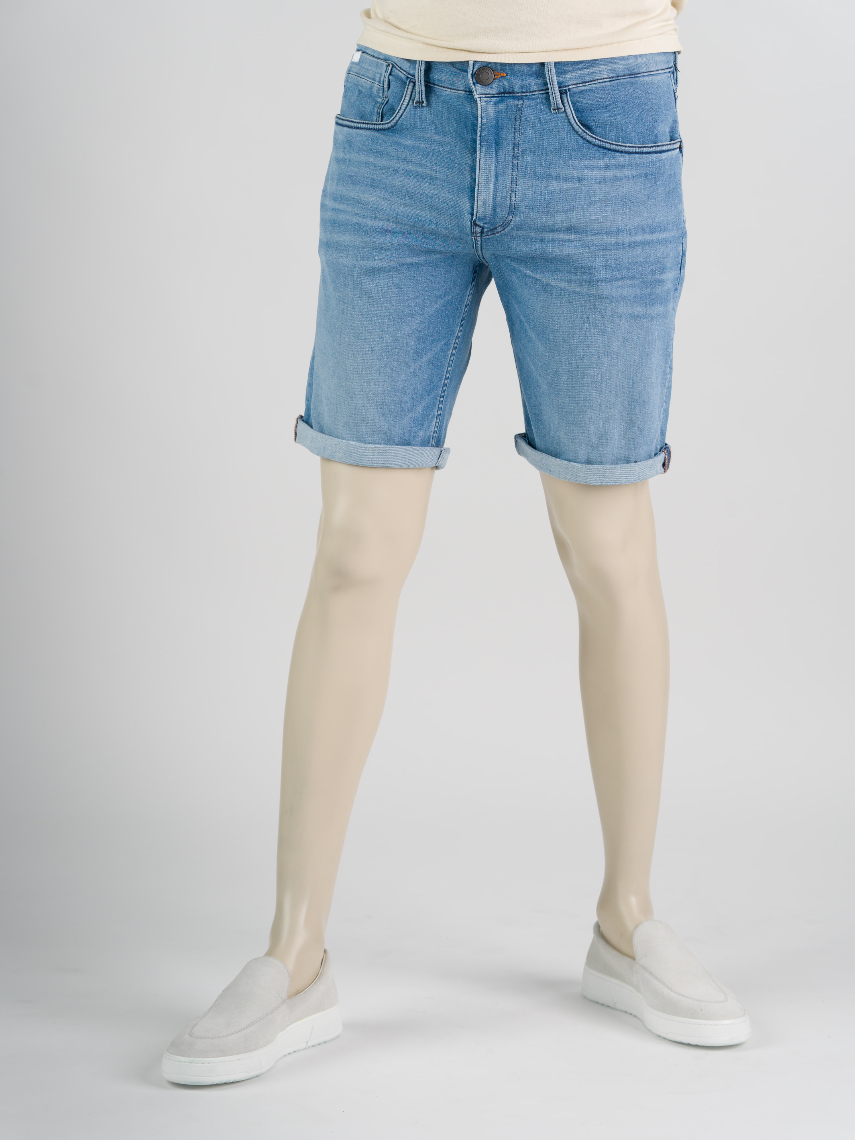 247Jeans Palm Slim Short SH06 Bleached Denim Used