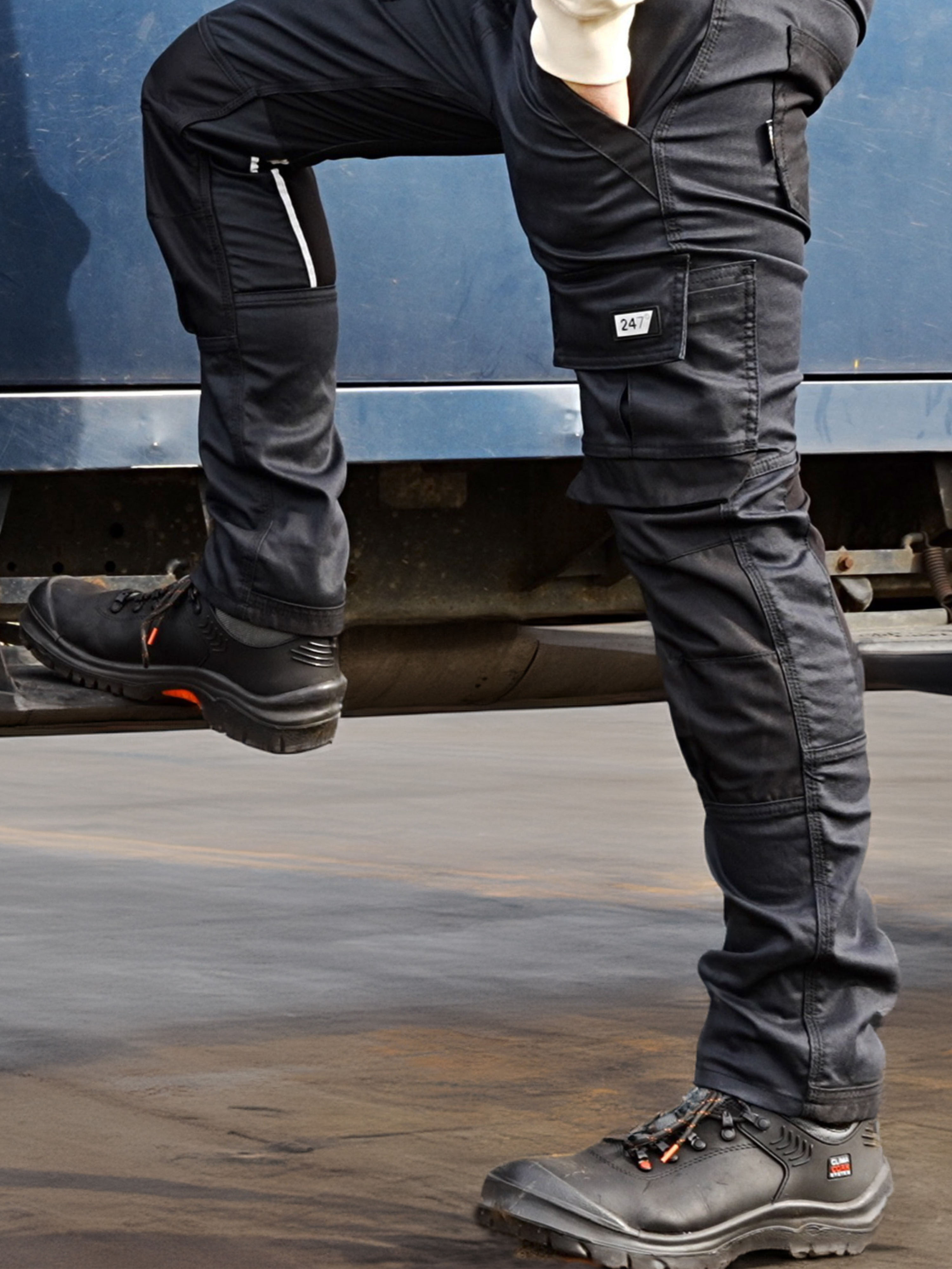 247Jeans Shark Workwear W51 Dark Blue Denim Coated