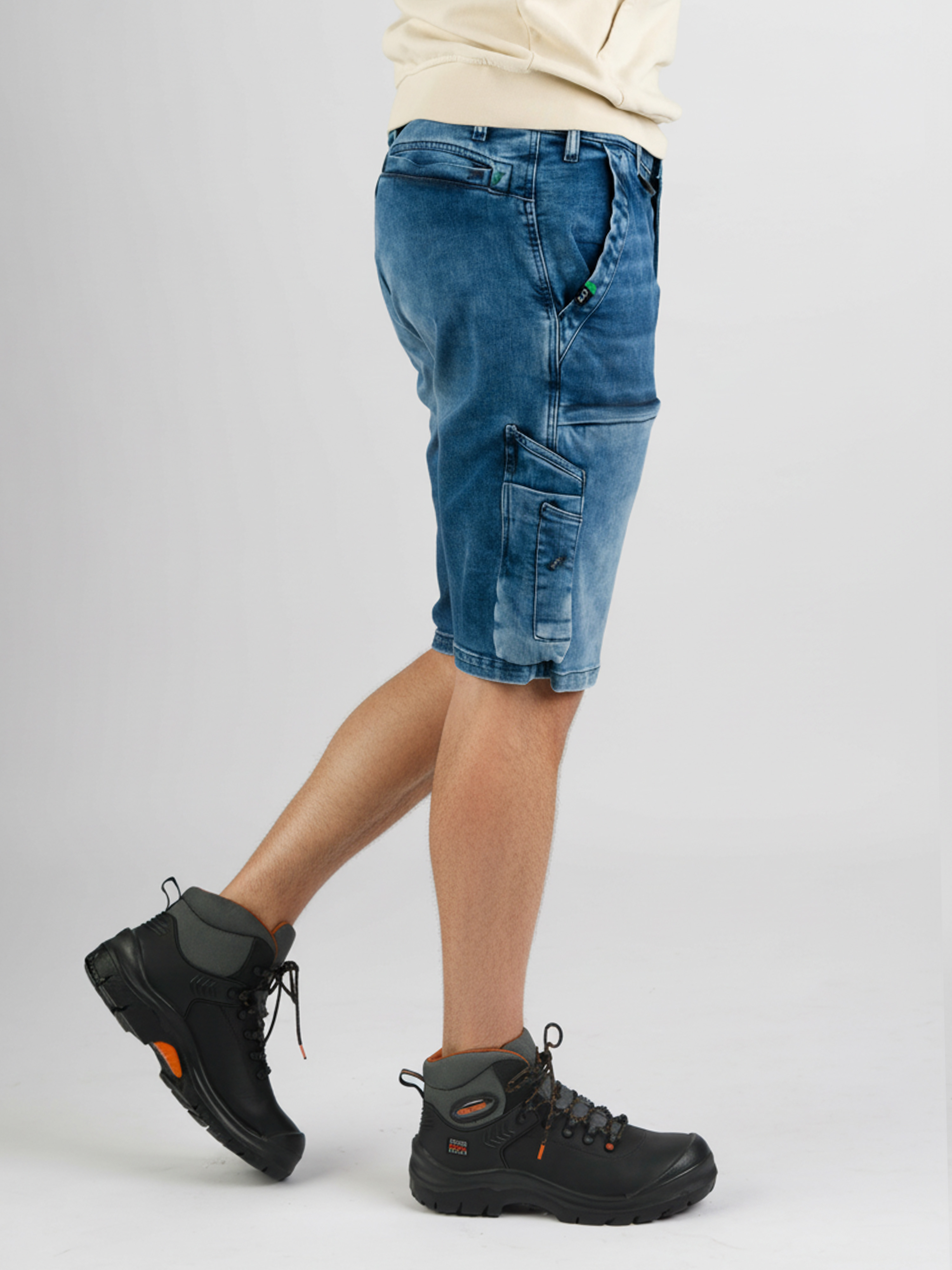 247Jeans Jaguar Short Workwear W87 Medium Blue Denim Used