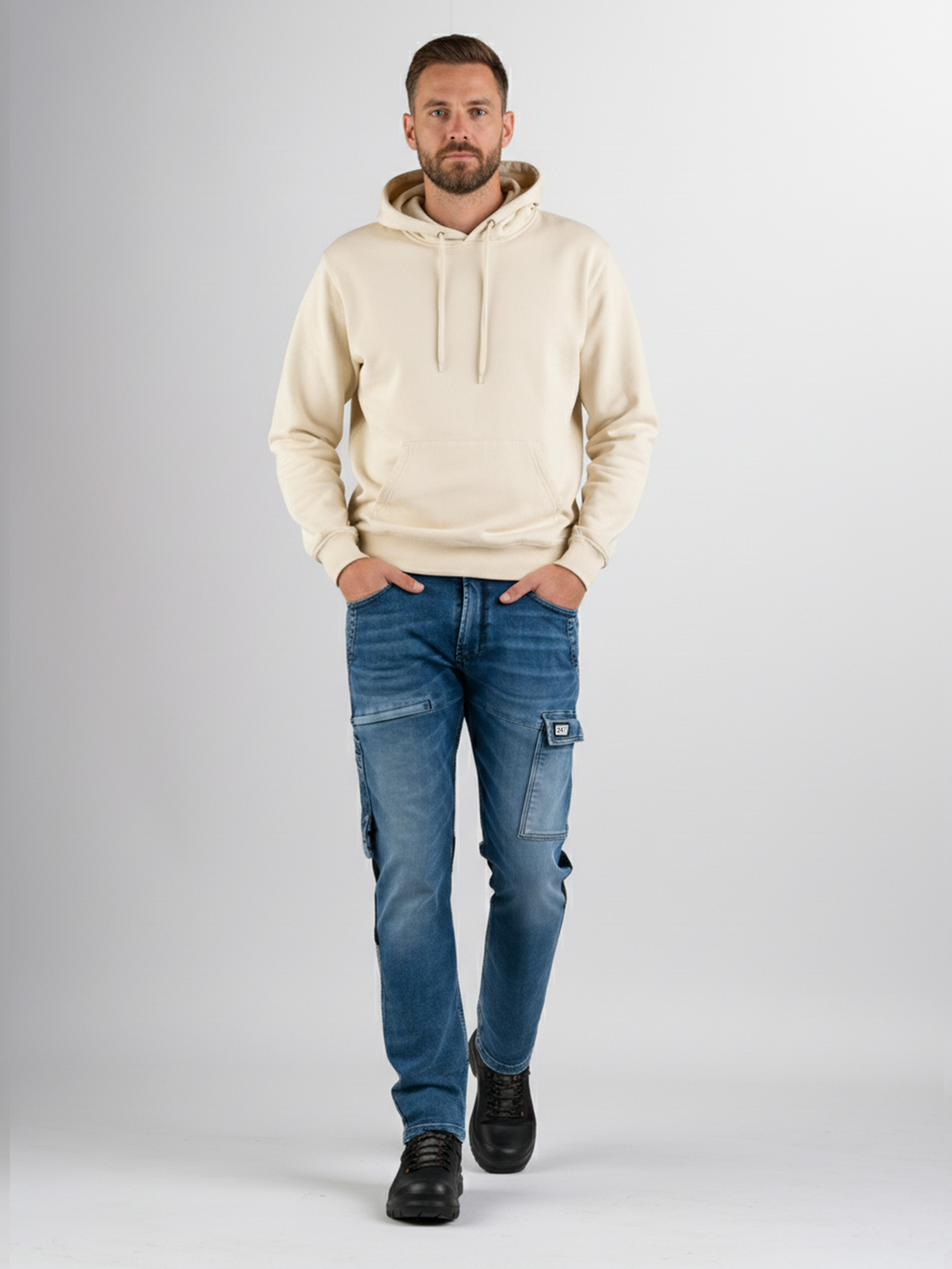 247Jeans Jaguar Workwear W57 Medium Blue Denim Used