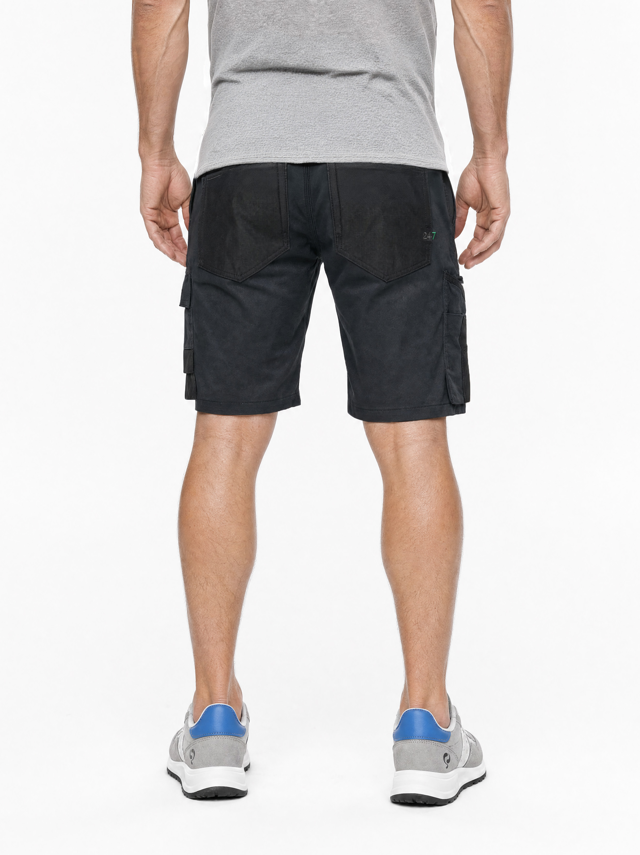 247Jeans Shark Short Workwear W81 Dark Blue Denim Coated