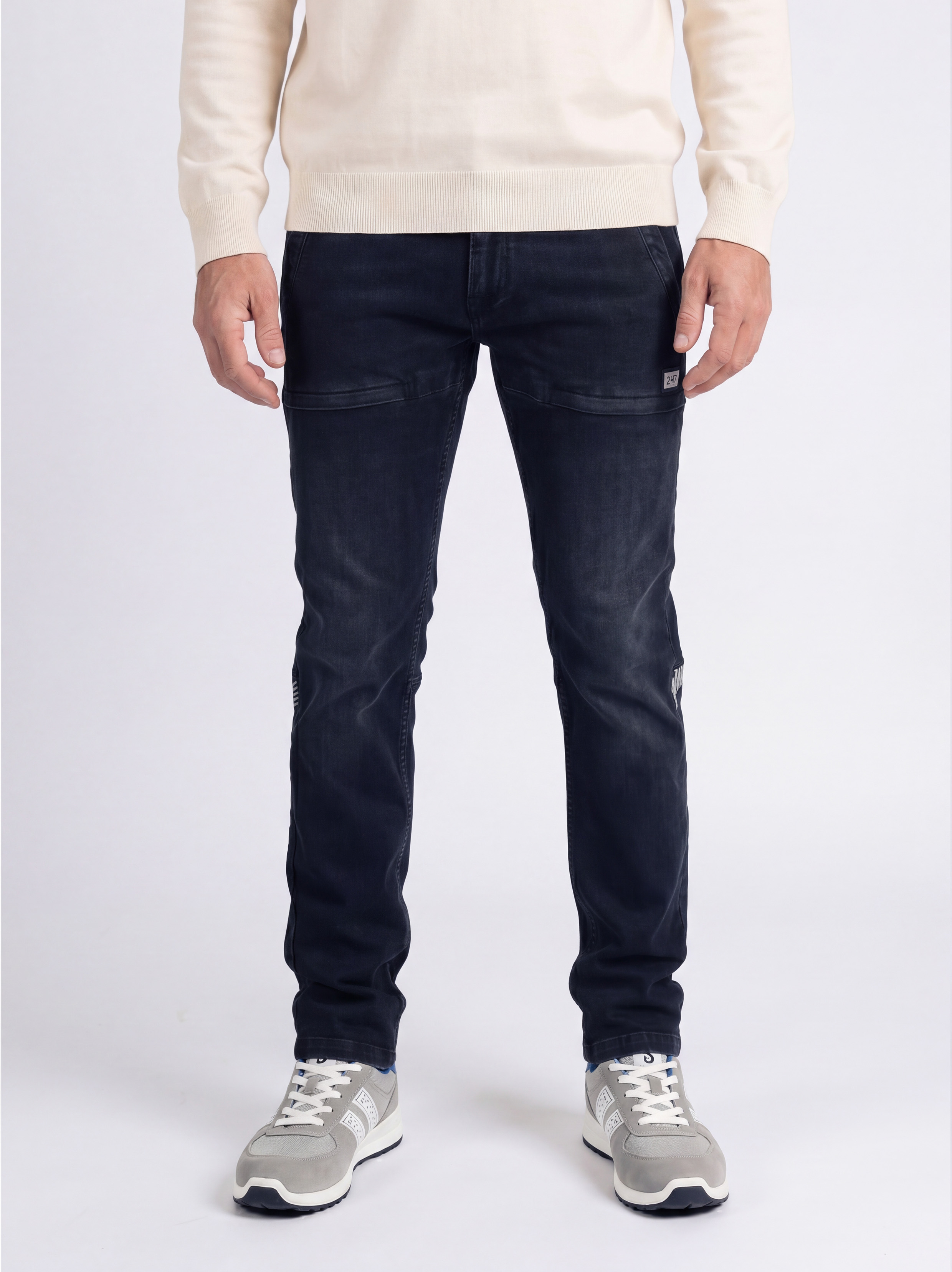247Jeans Cheetah Workwear W06 Blue Black Denim - Werk Jeans - Werkspijkerbroek