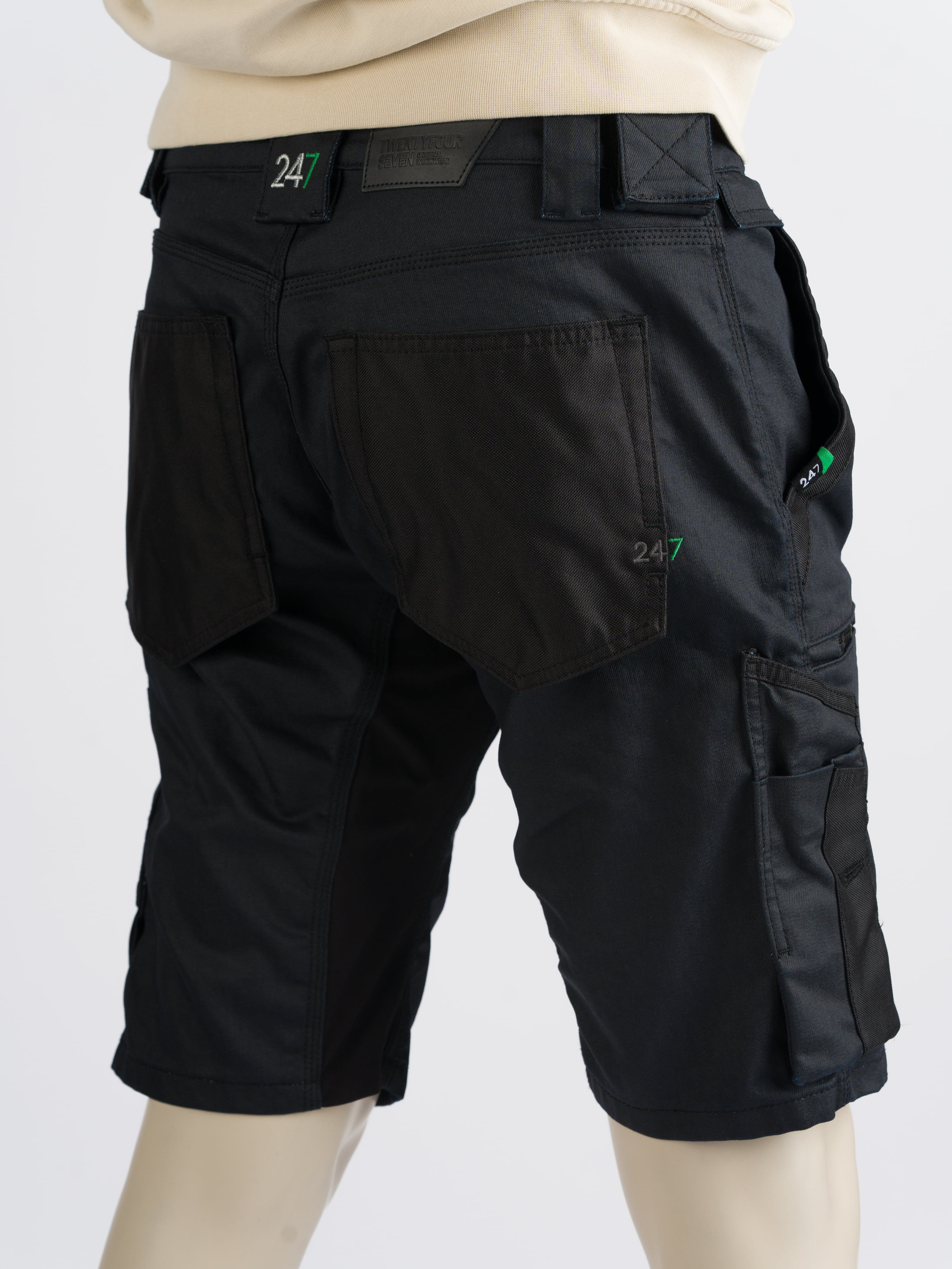 247Jeans Shark Short Workwear W81 Dark Blue Denim Coated