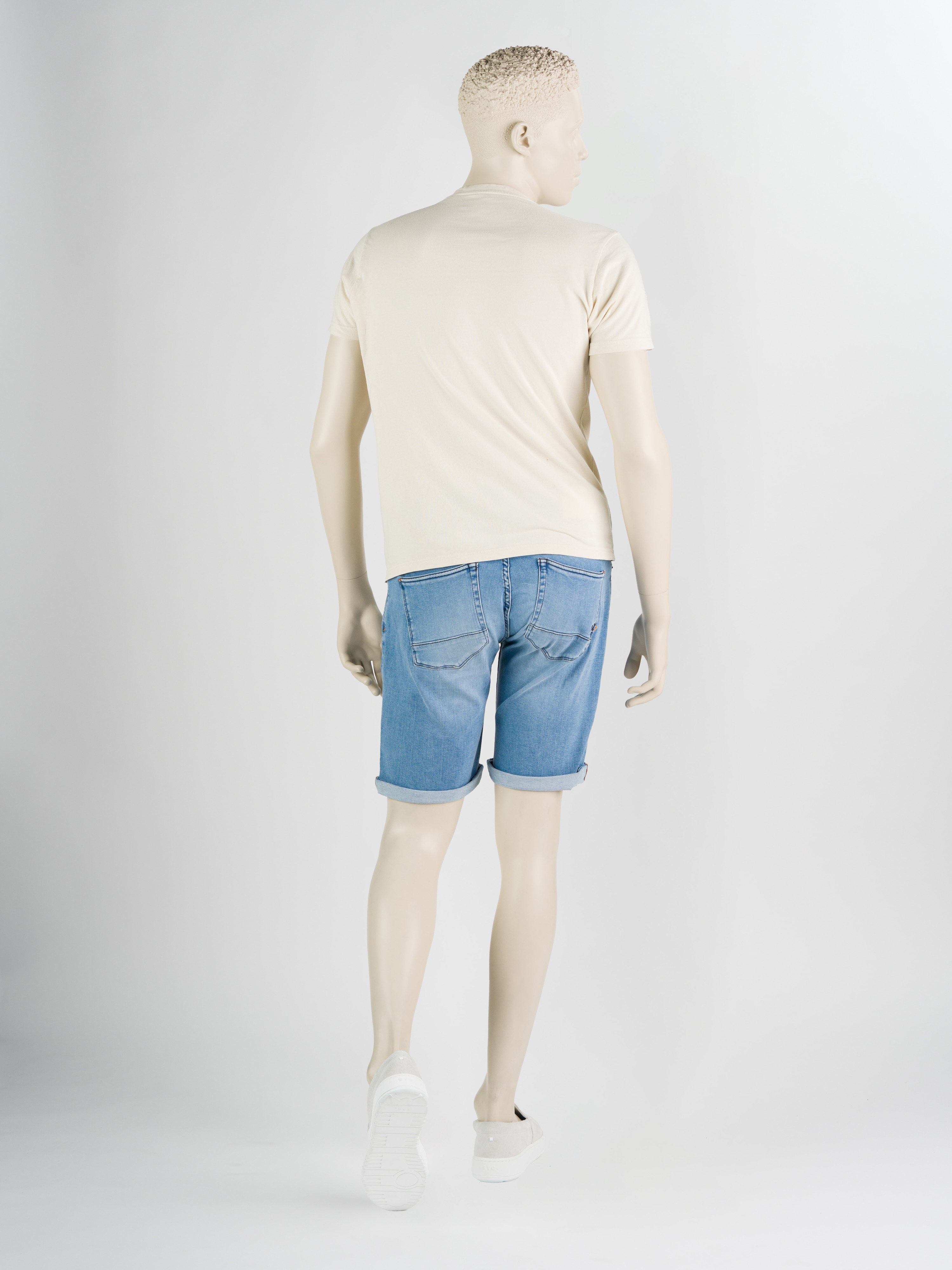 247Jeans Palm Slim Short SH06 Bleached Denim Used