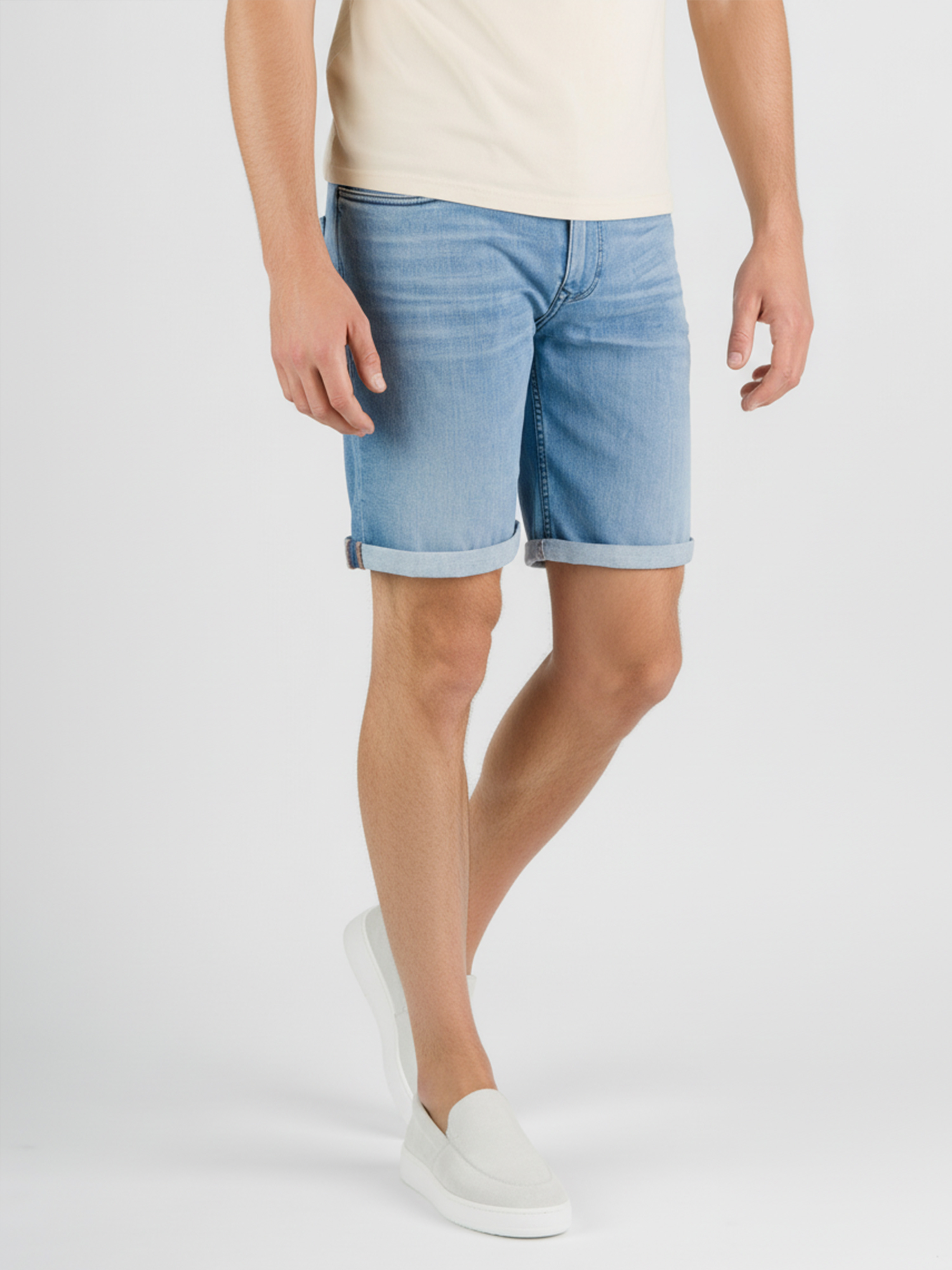 247Jeans Palm Slim Short SH06 Bleached Denim Used