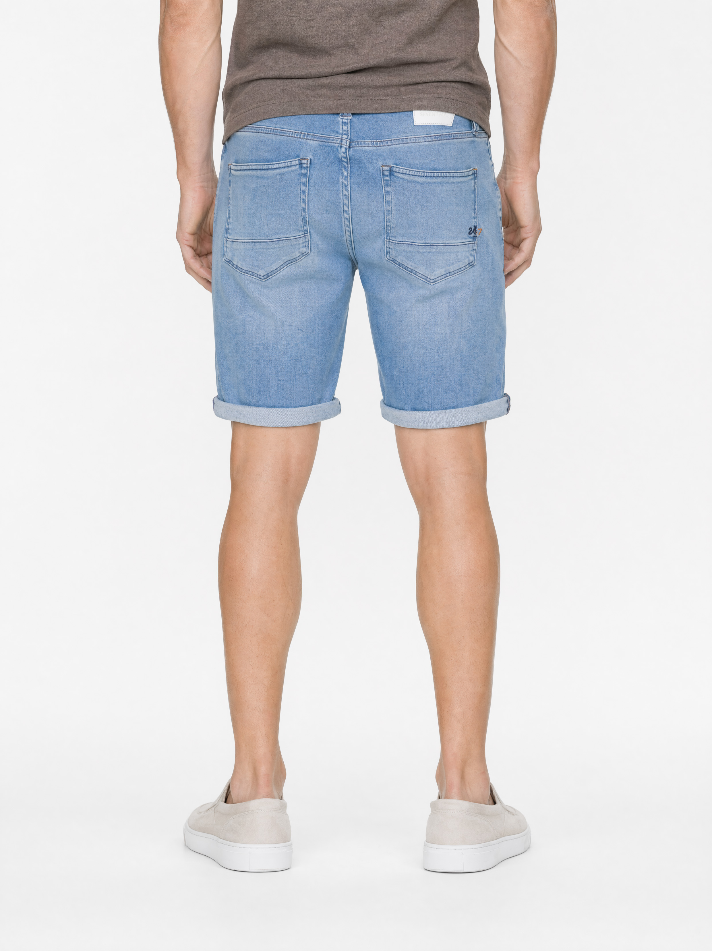 247Jeans Palm Slim Short SH06 Bleached Denim Used