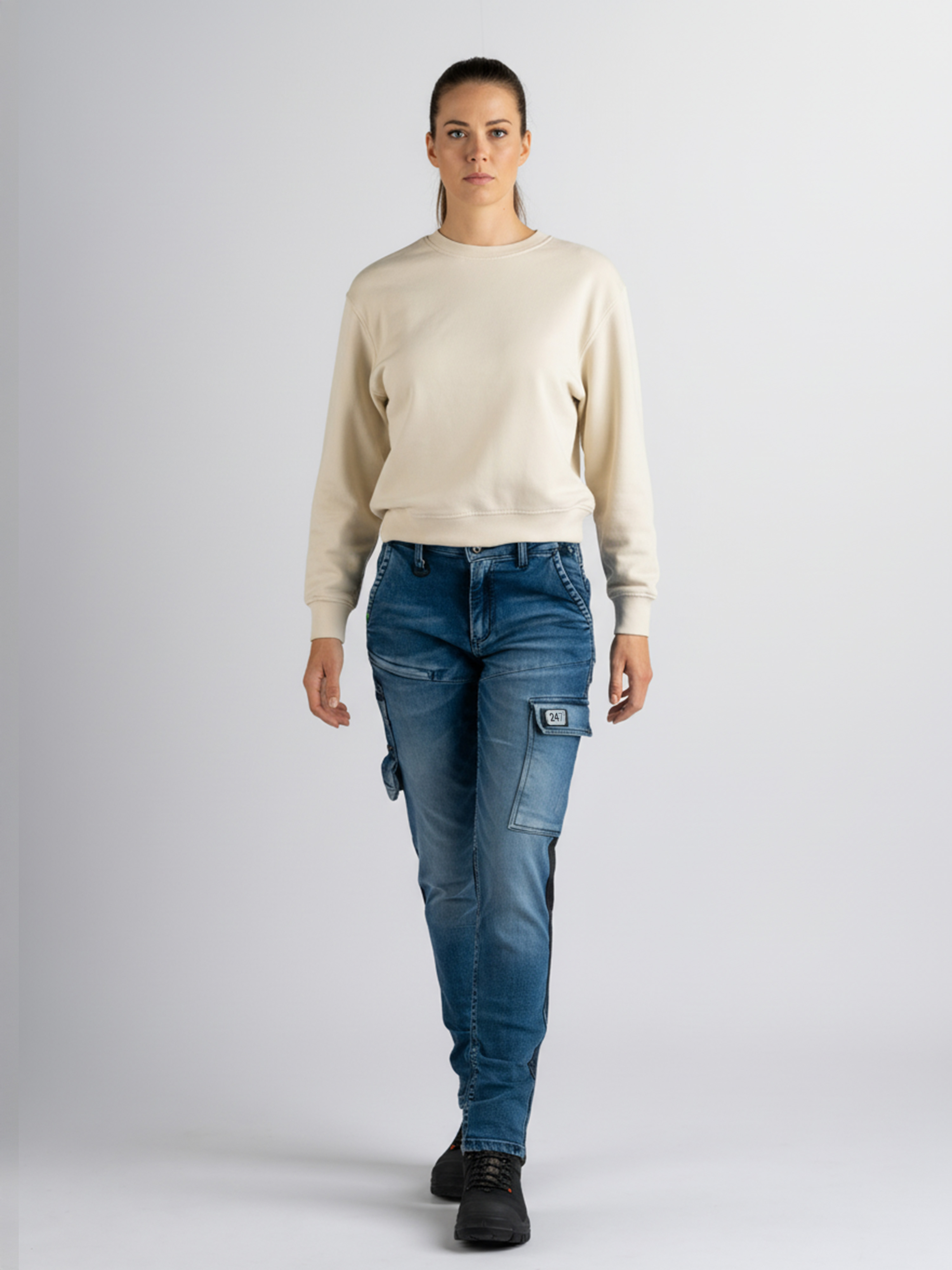 247Jeans Panda Workwear W23 Medium Blue Denim Used