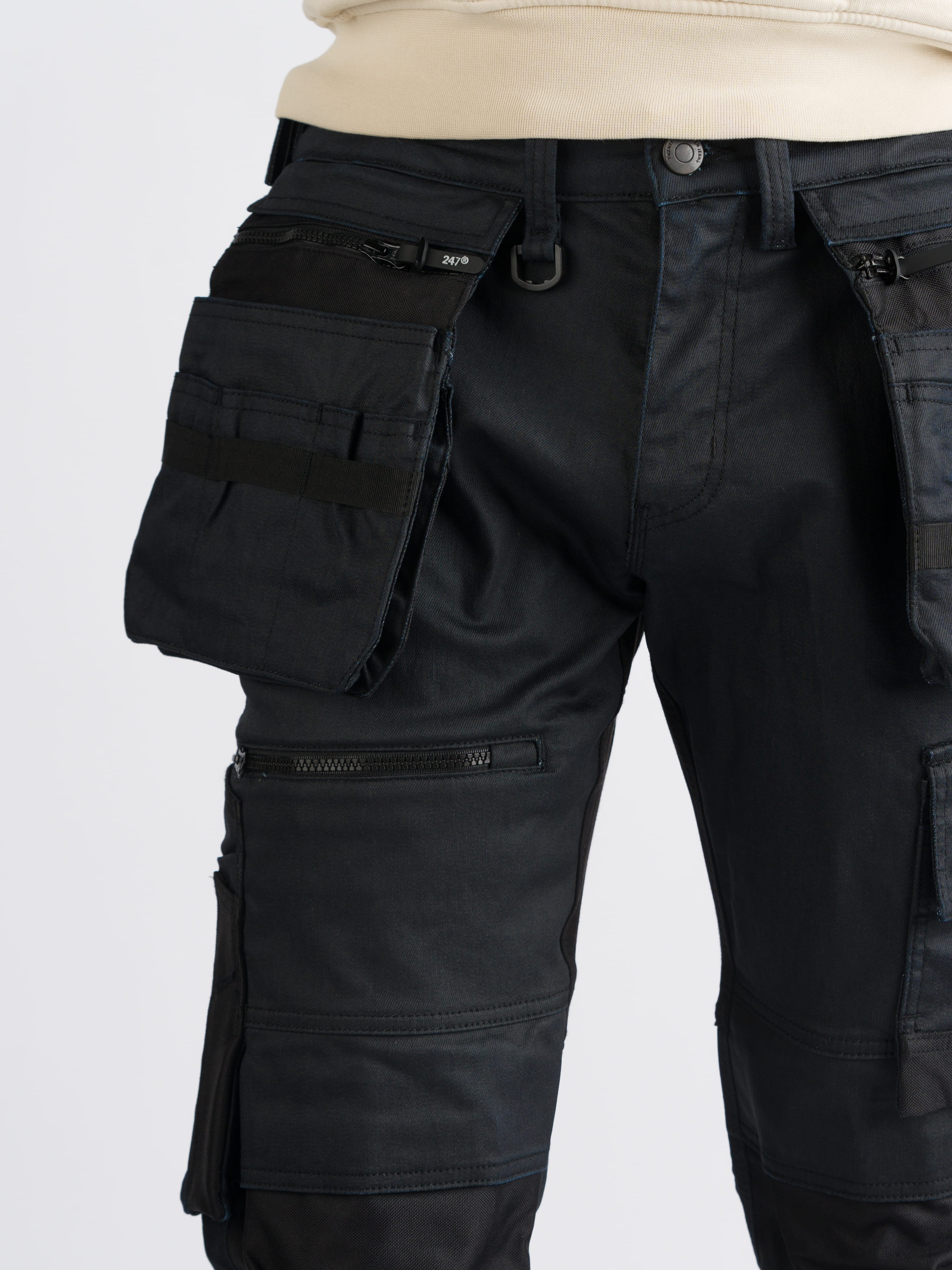 247Jeans Bull Workwear W41 Dark Blue Denim Coated