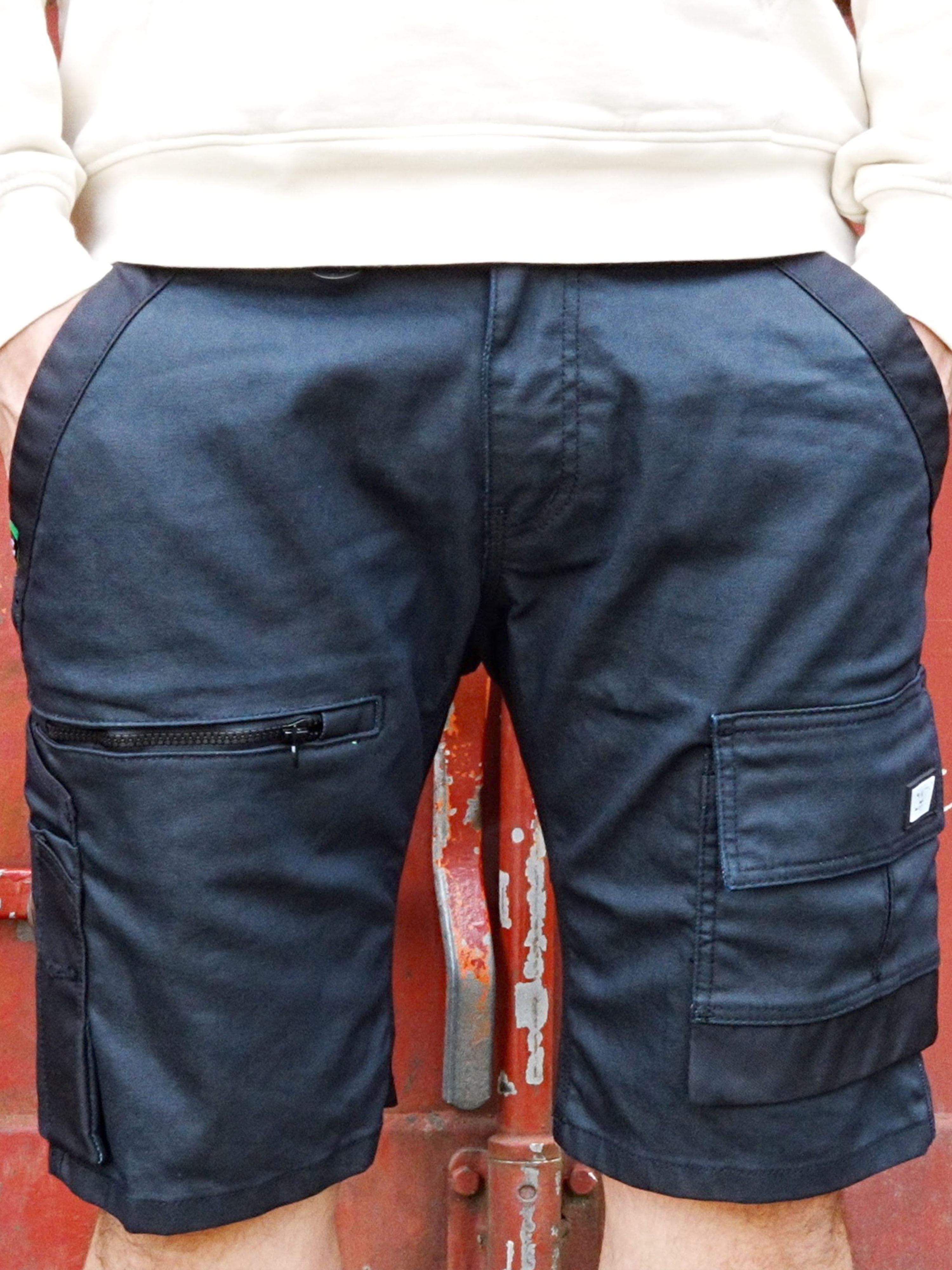 247Jeans Shark Short Workwear W81 Dark Blue Denim Coated