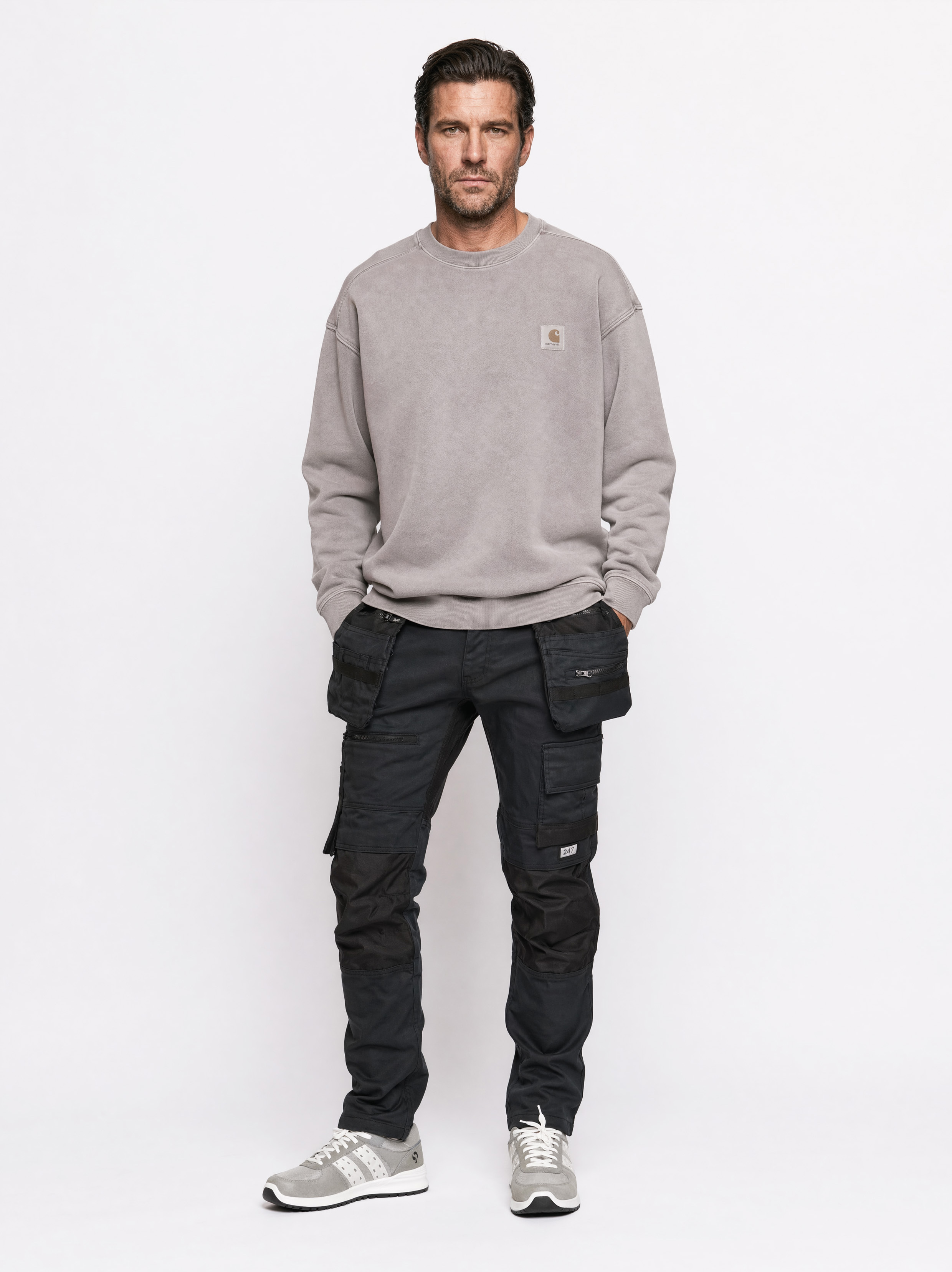 247Jeans Bull Workwear W41 Dark Blue Denim Coated