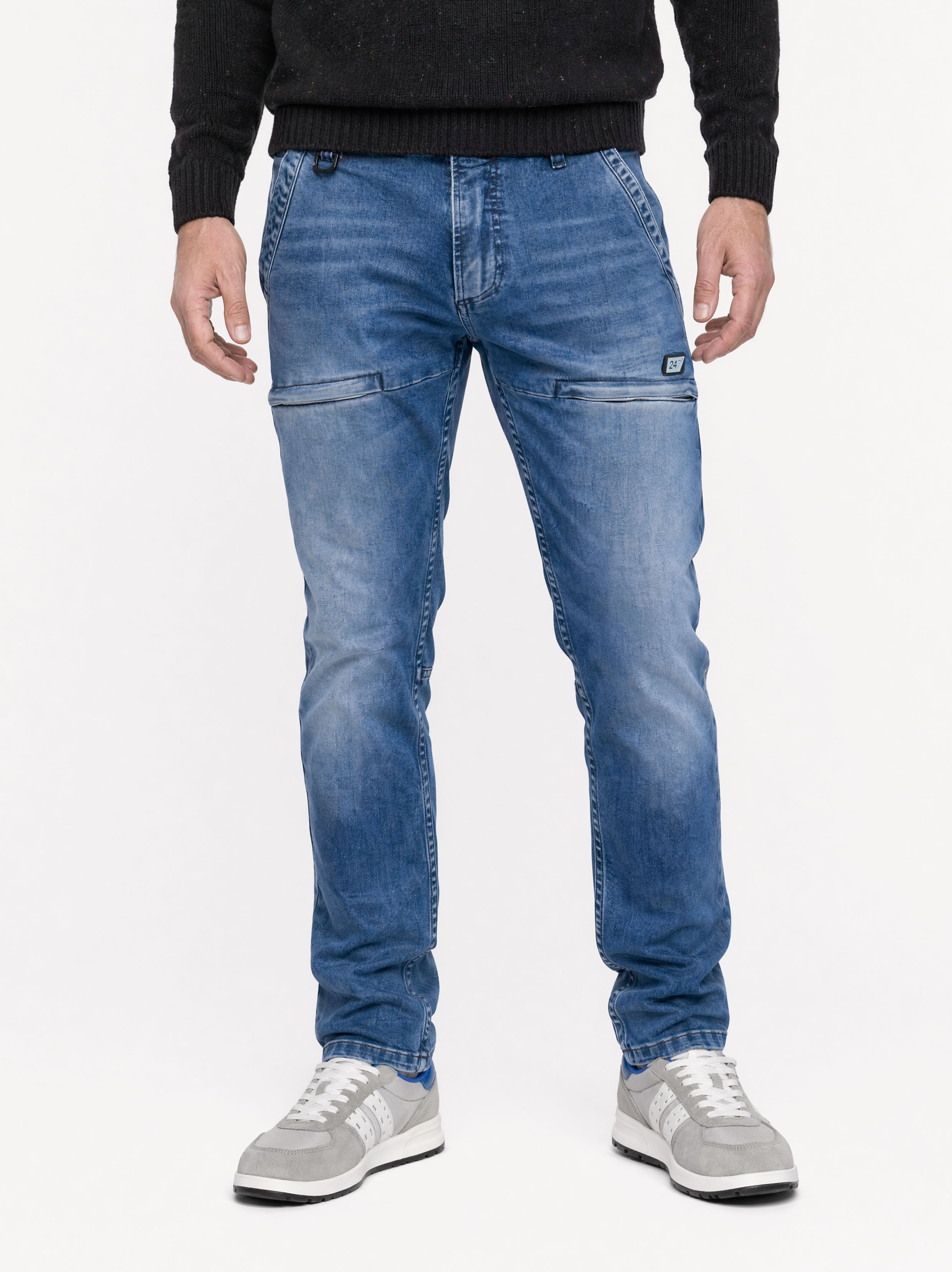 247Jeans Cheetah Workwear W07 Medium Blue Denim - Werk Jeans - Werkspijkerbroek