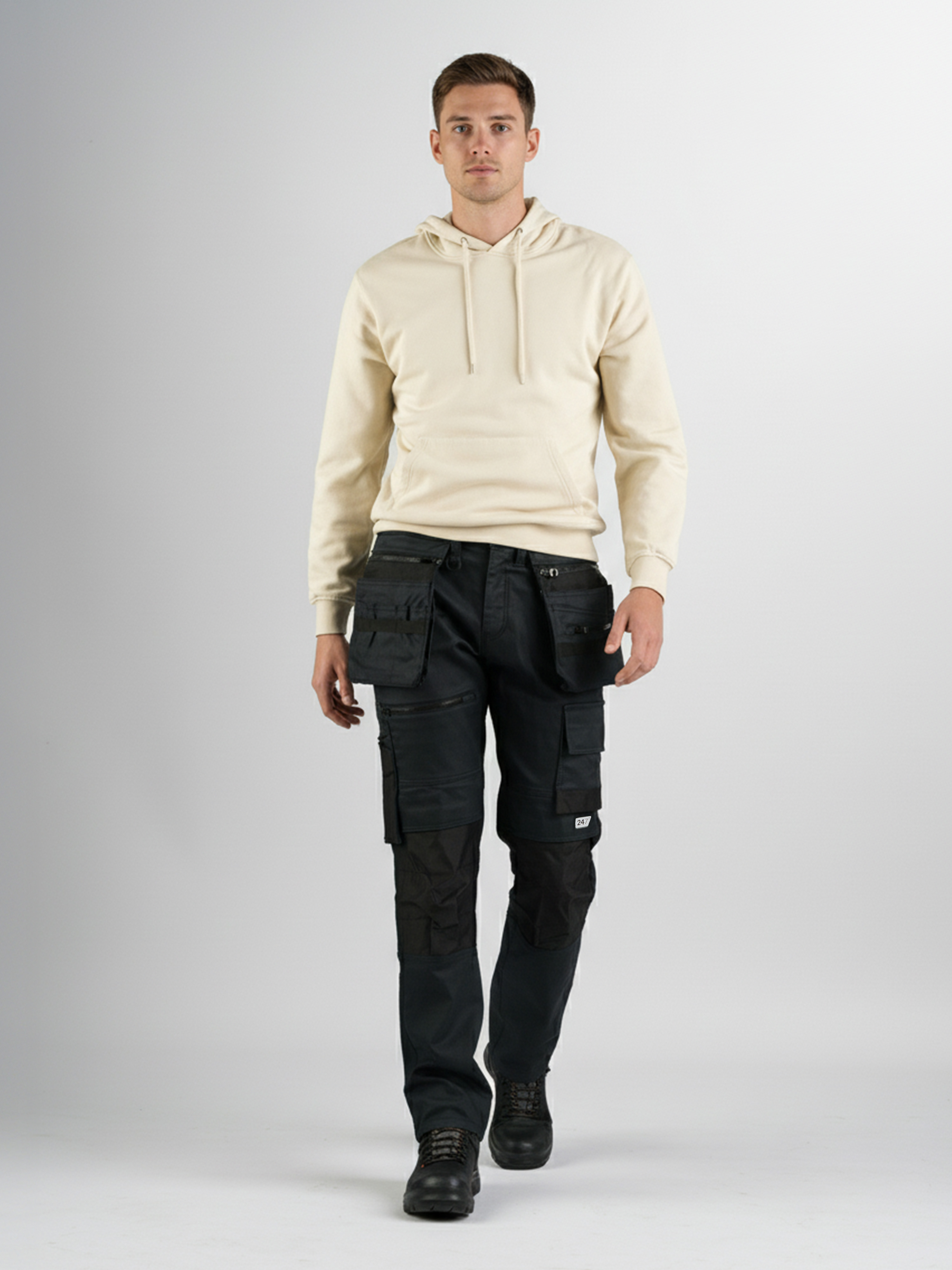 247Jeans Bull Workwear W41 Dark Blue Denim Coated