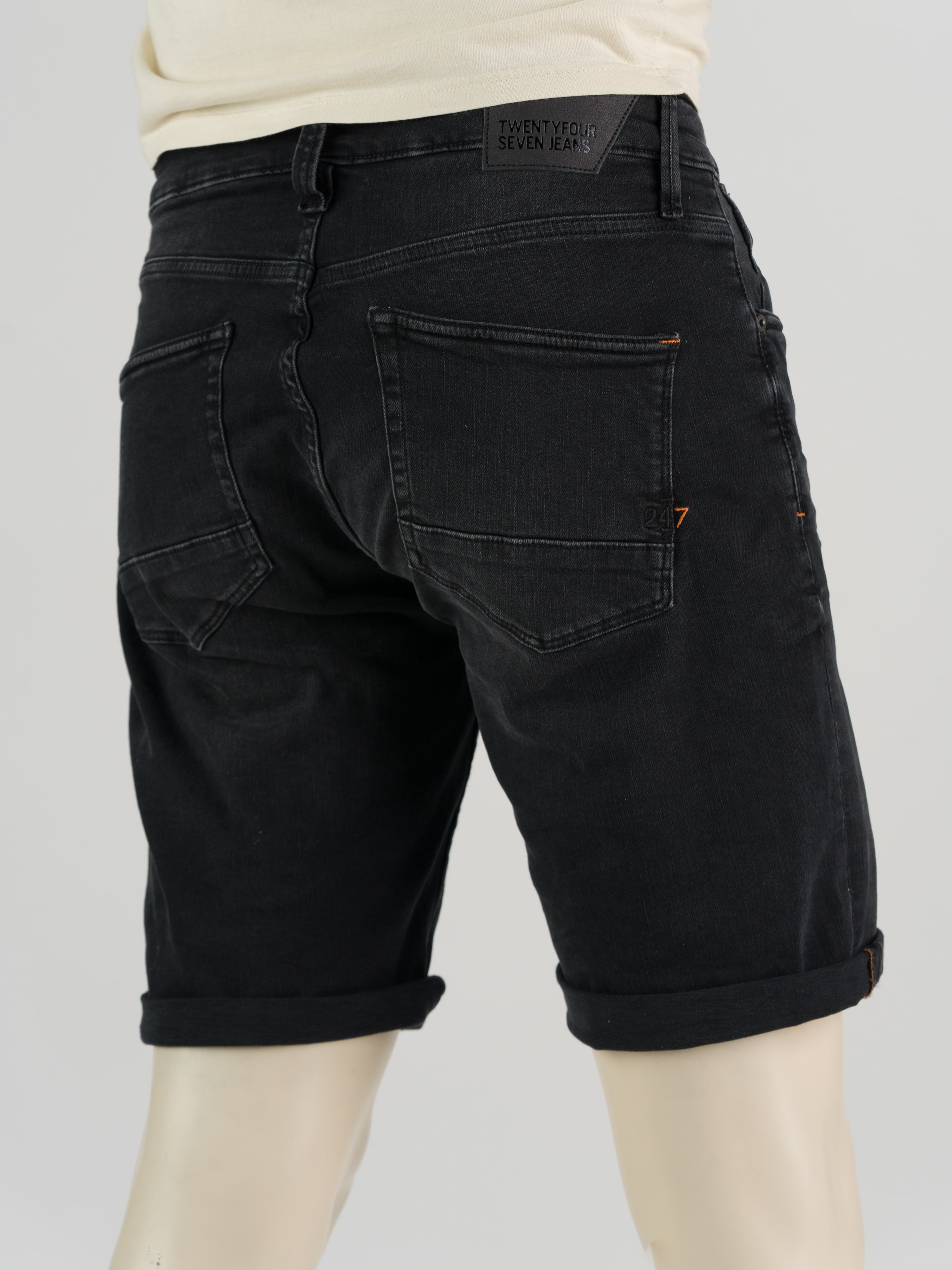 247jeans Palm Slim Short SH02 Dark Grey Denim Used