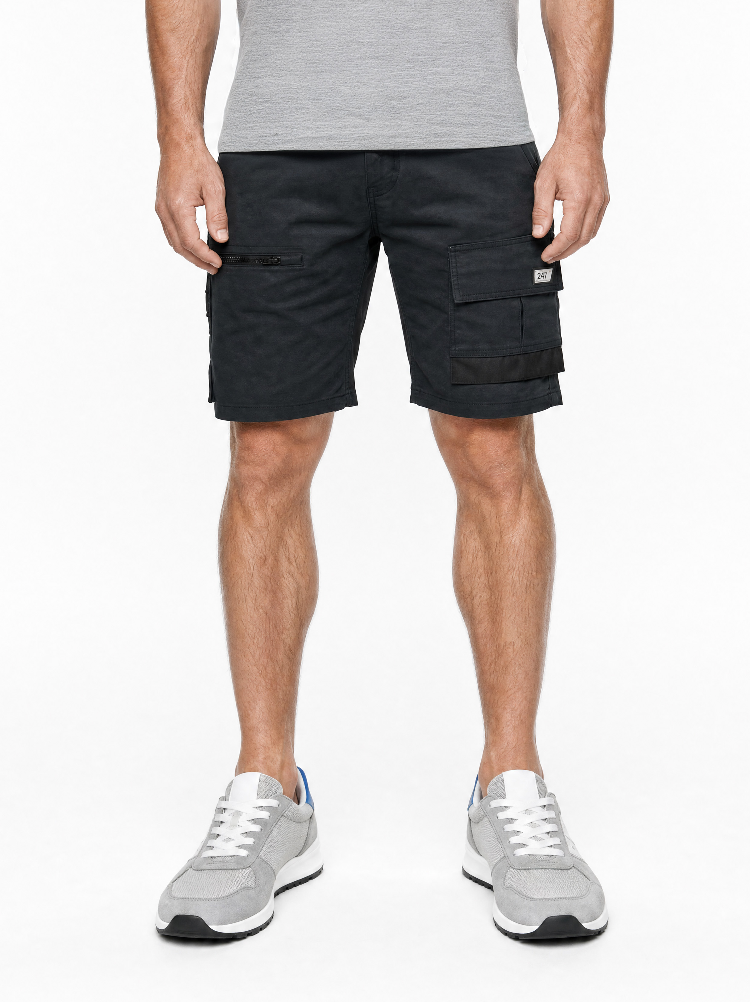 247Jeans Shark Short Workwear W81 Dark Blue Denim Coated
