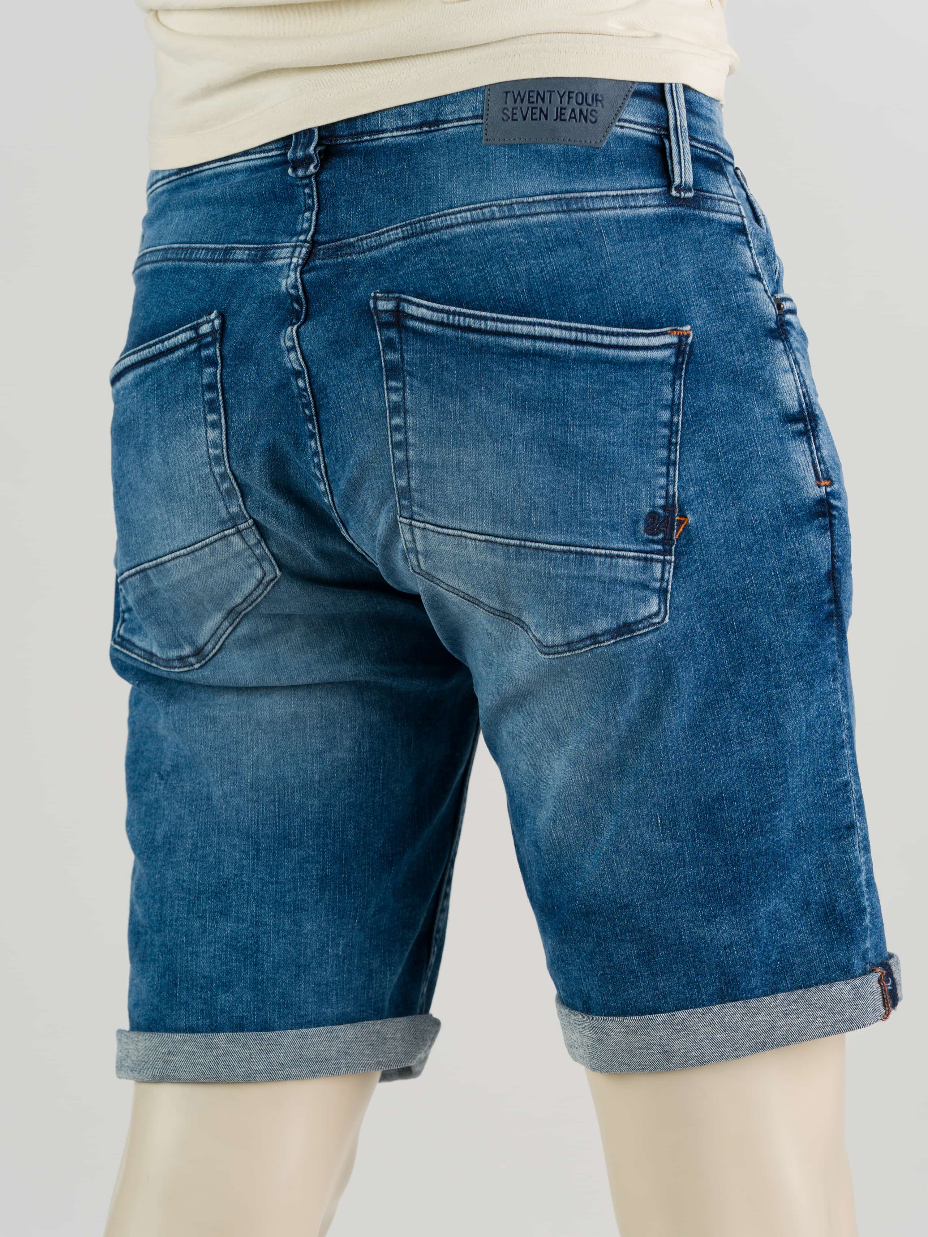 247Jeans Palm Slim Short SH05 Medium Blue Denim Used