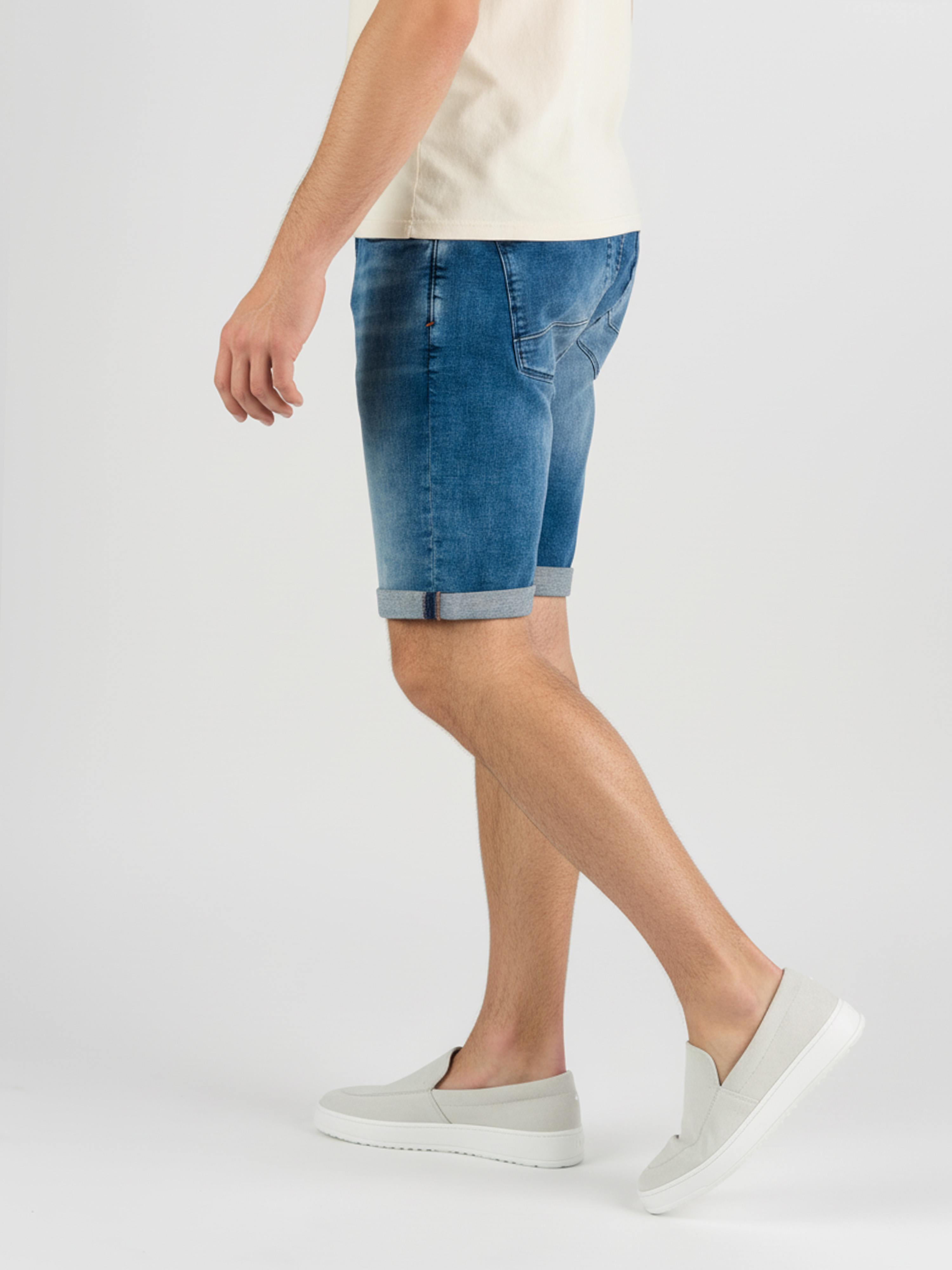 247Jeans Palm Slim Short SH05 Medium Blue Denim Used