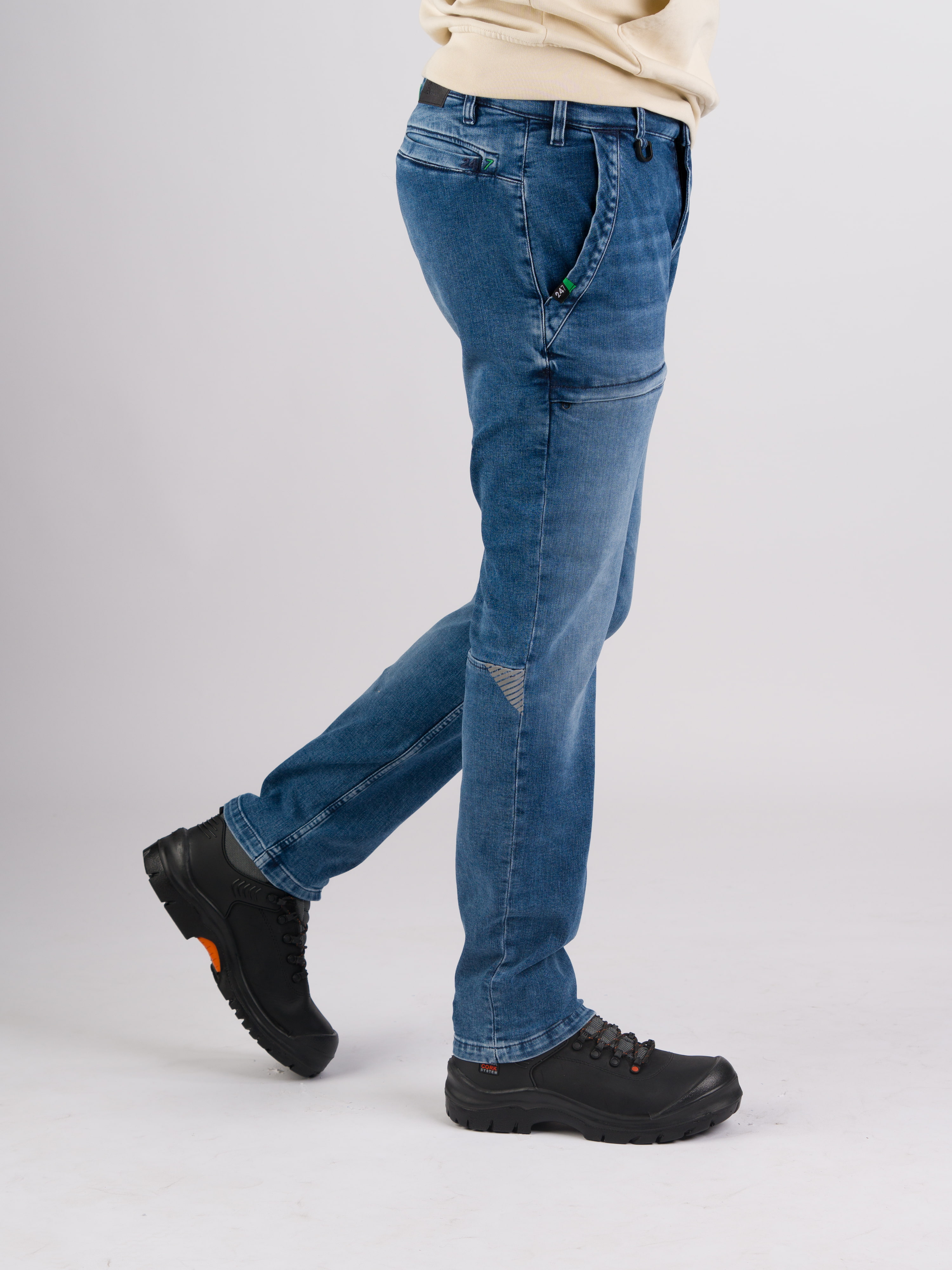 247Jeans Cheetah Workwear W07 Medium Blue Denim Used