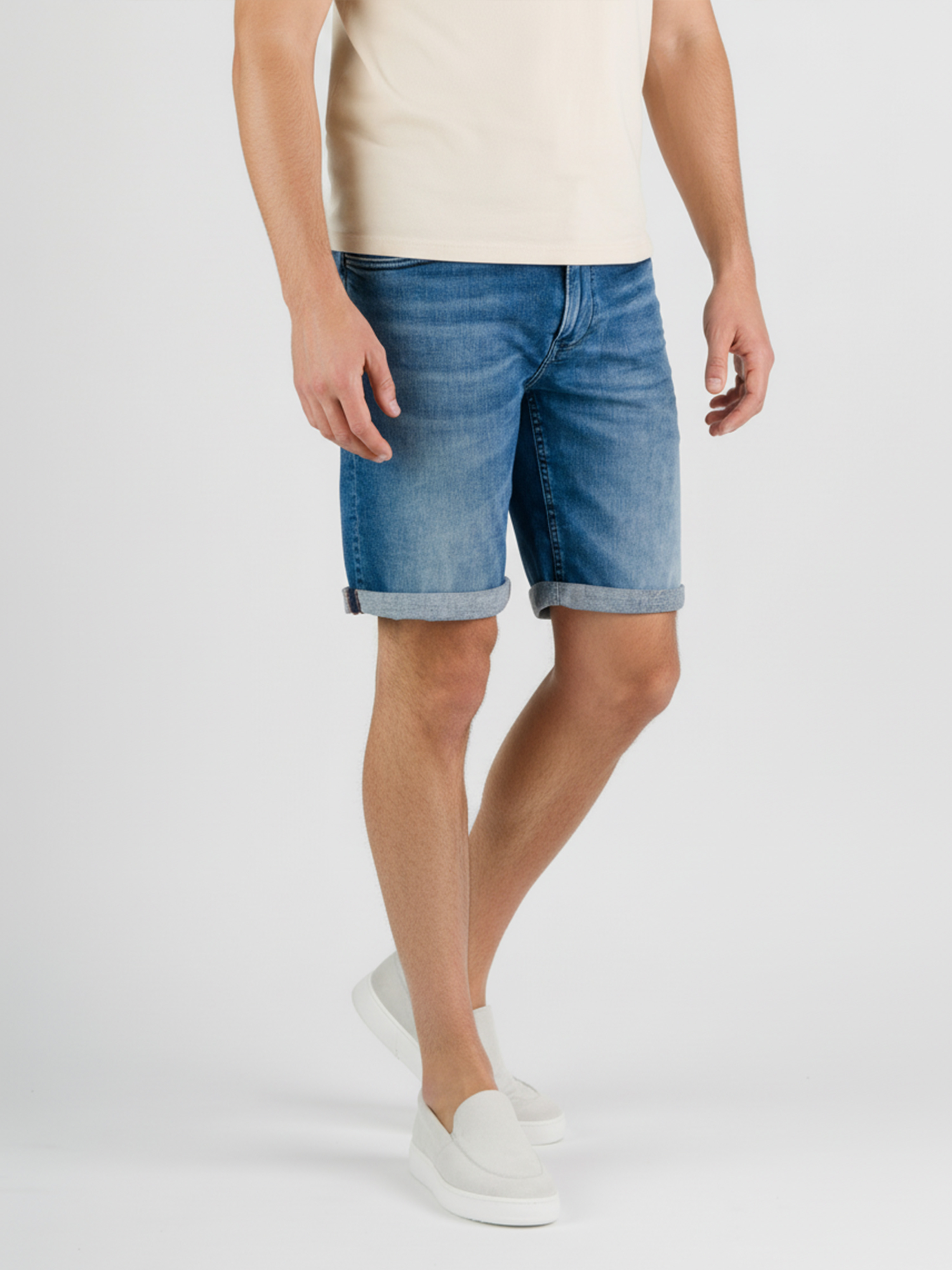 247Jeans Palm Slim Short SH05 Medium Blue Denim Used