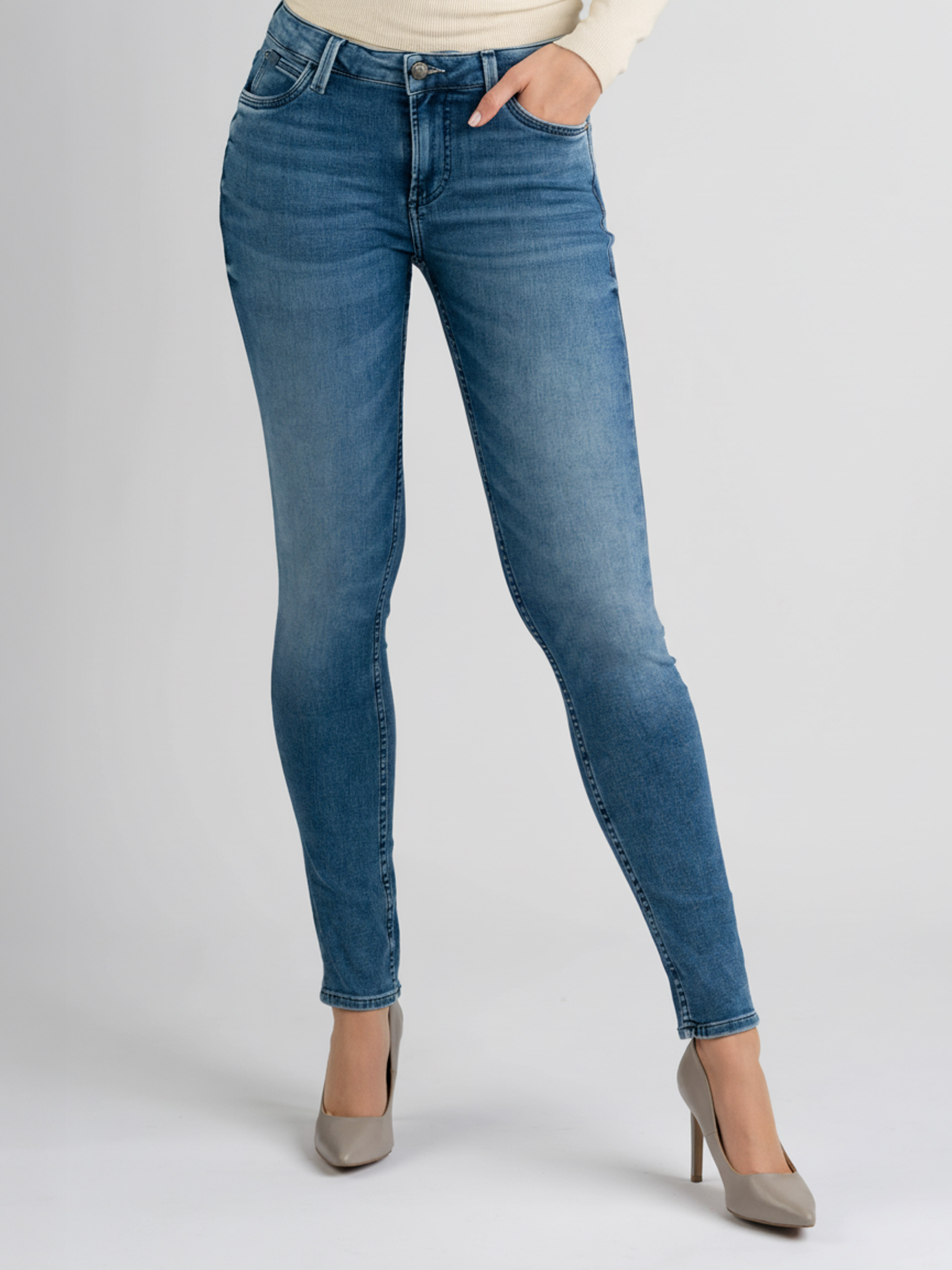 247Jeans Iris Skinny SK82 Medium Blue Denim Used