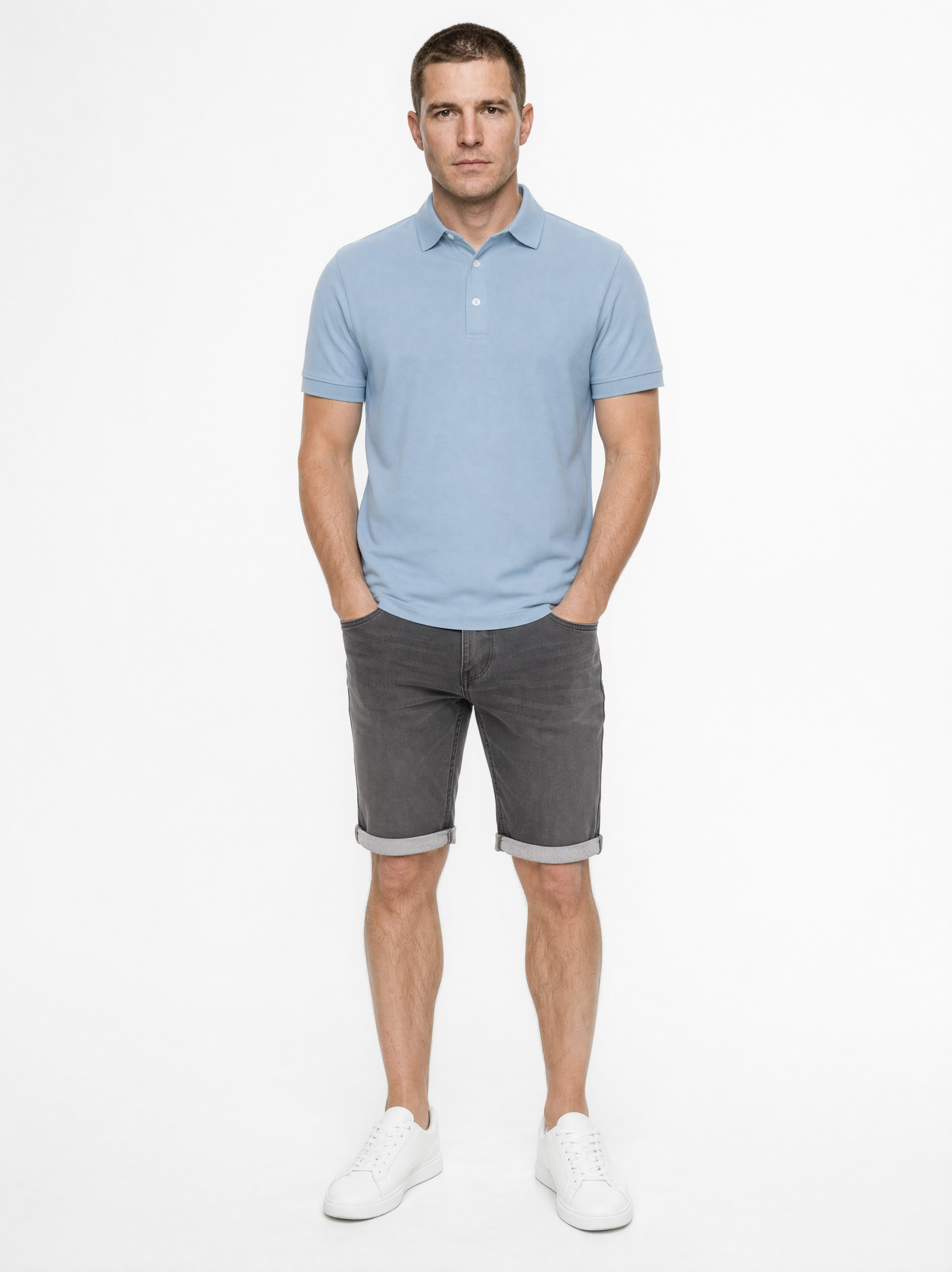 247Jeans Elm Short J04 Medium Grey Denim Used